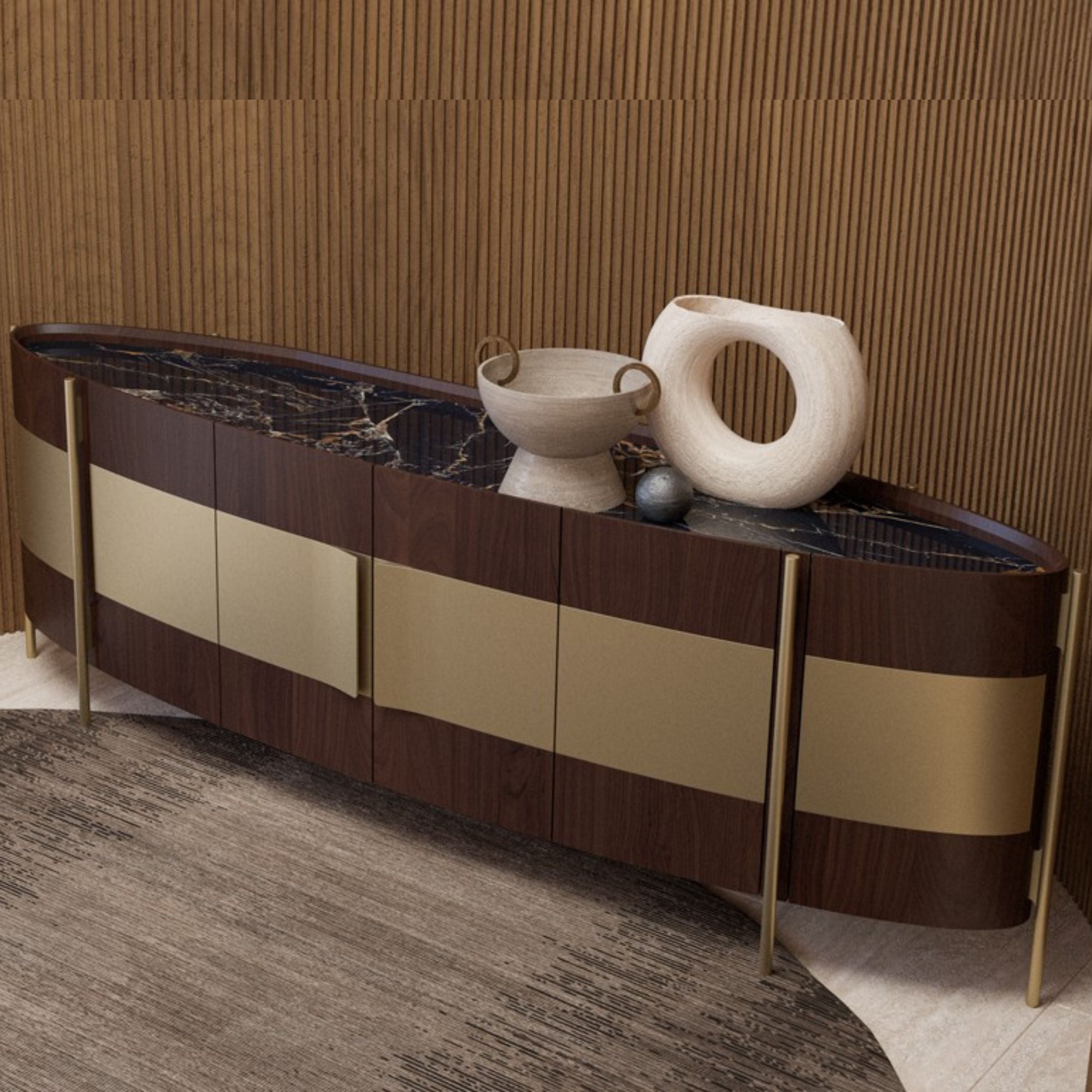 Vega Sideboard 268cm KONVEG001 -  Sideboards - ebarza Furniture UAE | Shop Modern Furniture in Abu Dhabi & Dubai - مفروشات ايبازرا في الامارات | تسوق اثاث عصري وديكورات مميزة في دبي وابوظبي