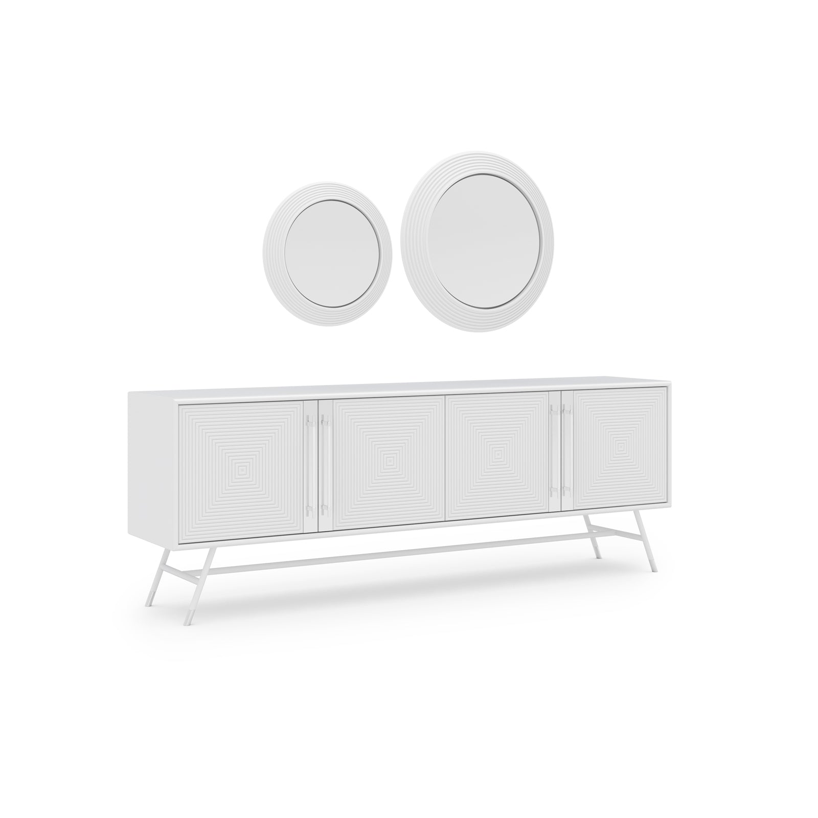 Vela White Sideboard Vila005-White -  Sideboards | خزانة جانبية بيضاء من فيلا - ebarza Furniture UAE | Shop Modern Furniture in Abu Dhabi & Dubai - مفروشات ايبازرا في الامارات | تسوق اثاث عصري وديكورات مميزة في دبي وابوظبي