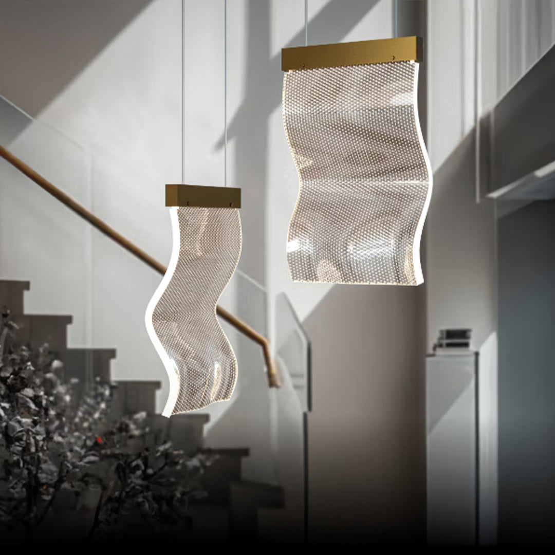 BEACON Vespera Pendant Lamp in large and extra-large sizes, modern ceiling pendant lighting with sleek metal finish.