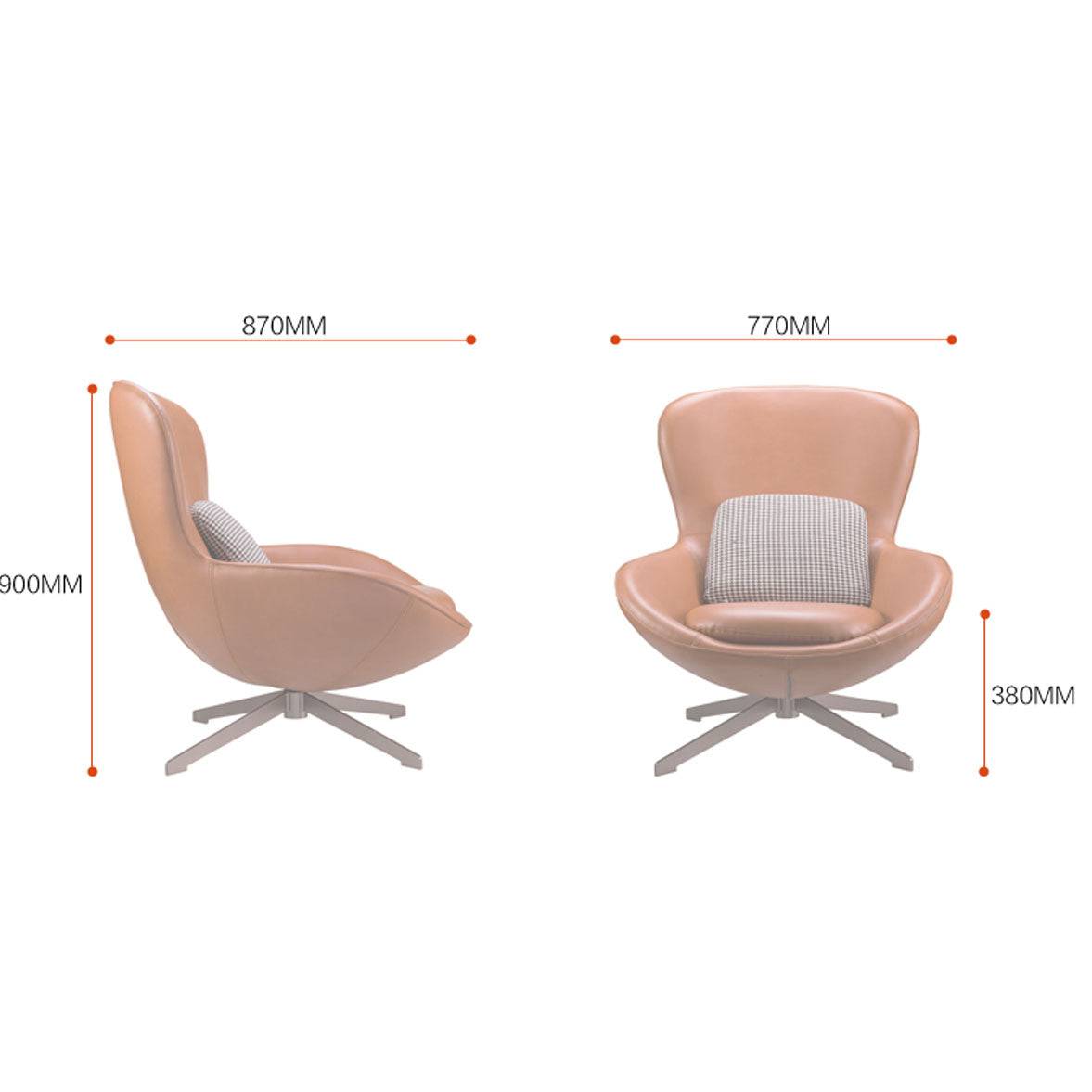 Pre-order 120 Days Delivery - Vigo Swivel Lounge Chair Lc017 -  Lounge Chairs | كرسي صالة فيجو دوار - ebarza Furniture UAE | Shop Modern Furniture in Abu Dhabi & Dubai - مفروشات ايبازرا في الامارات | تسوق اثاث عصري وديكورات مميزة في دبي وابوظبي