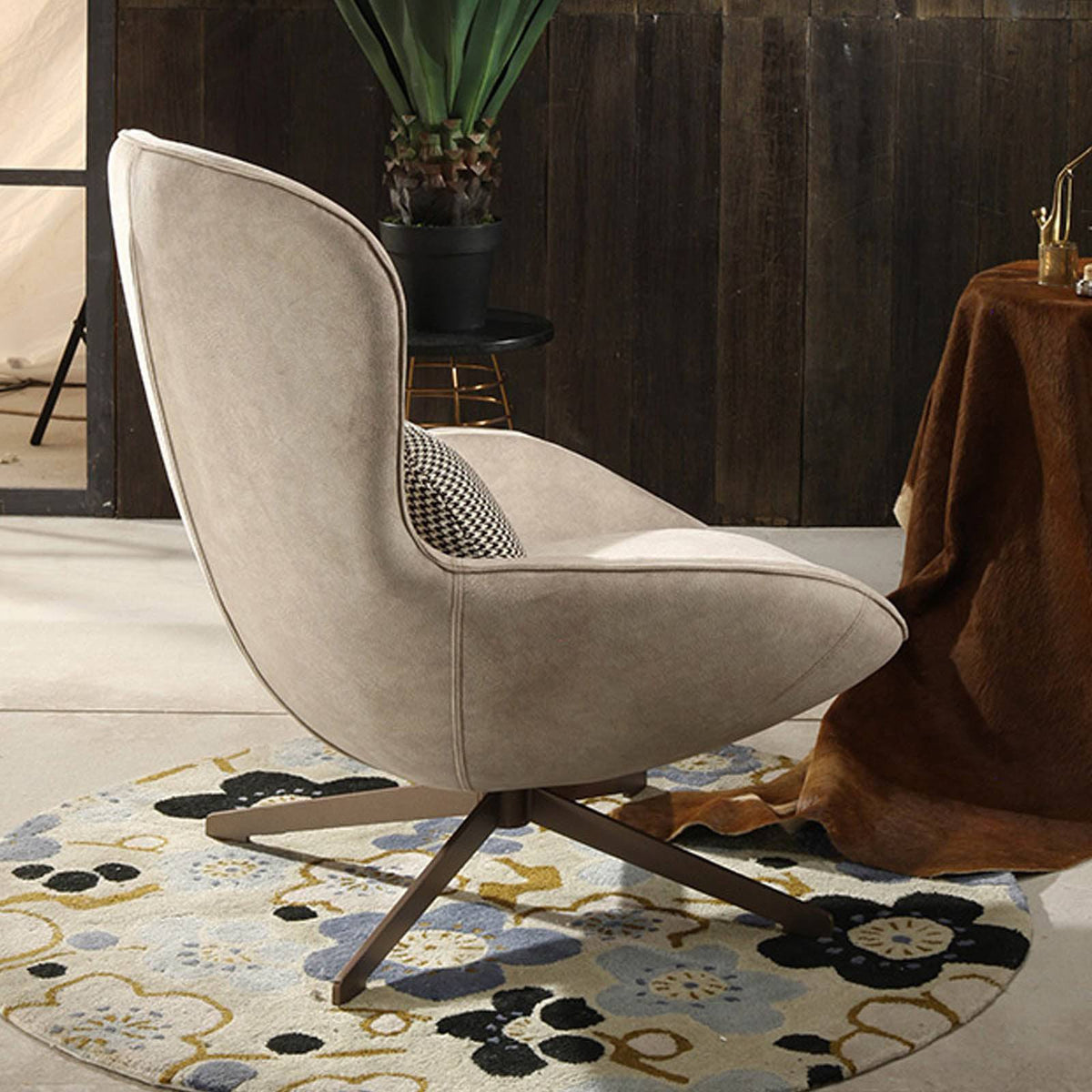 Buy Vigo Swivel Lounge Chair Lc019 ebarza Modern Furniture in Abu