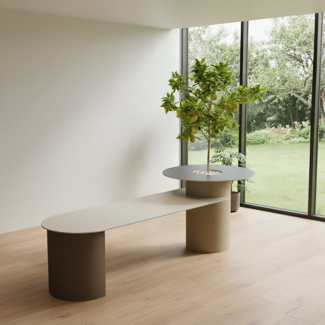 Virdis Meeting Table T+B3200 by BEACON WZDDG, modern office console with sleek design and spacious surface.
