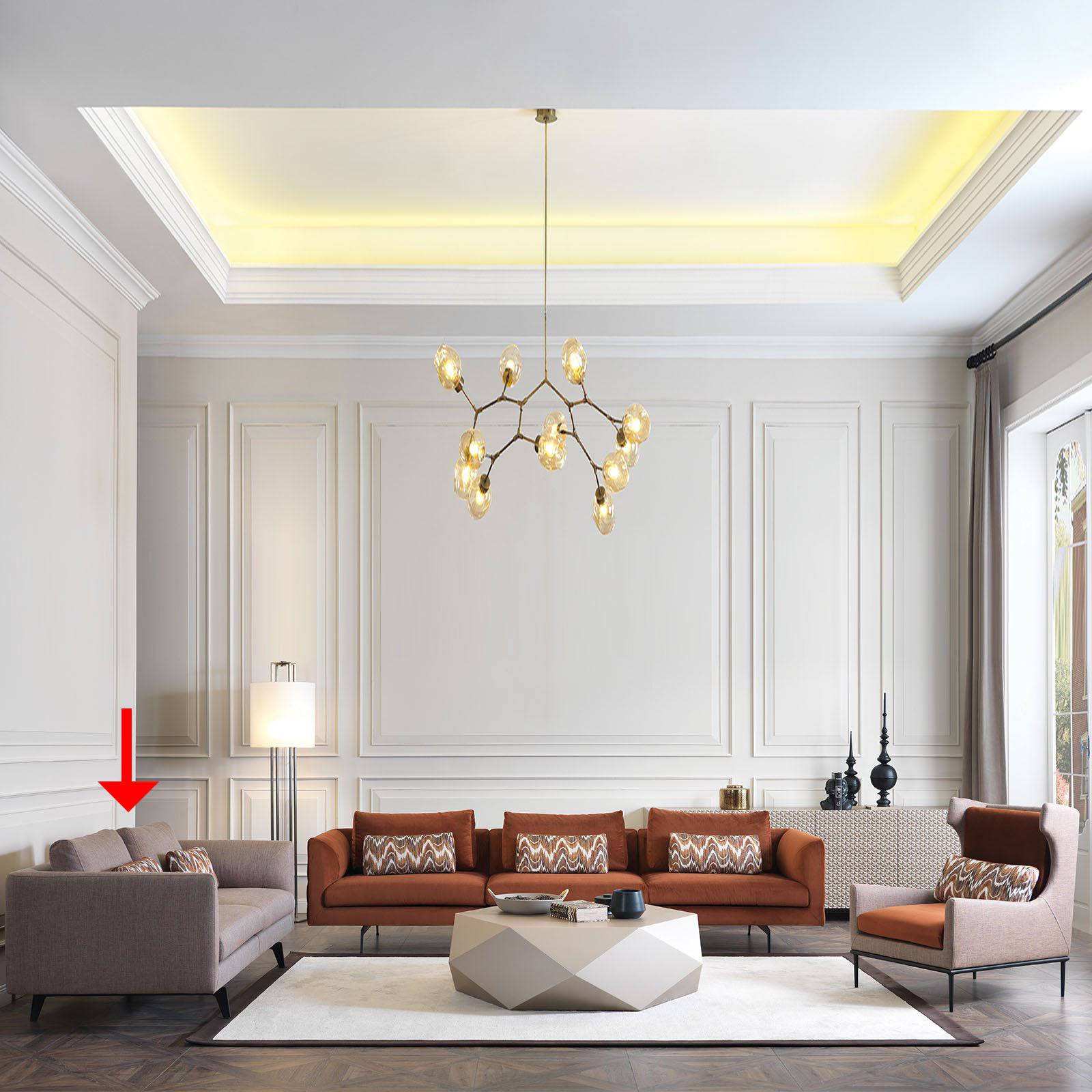 Vittoria 3 Seater Sofa Vittoria001-3Seater[Pandora] -  Sofas - ebarza Furniture UAE | Shop Modern Furniture in Abu Dhabi & Dubai - مفروشات ايبازرا في الامارات | تسوق اثاث عصري وديكورات مميزة في دبي وابوظبي