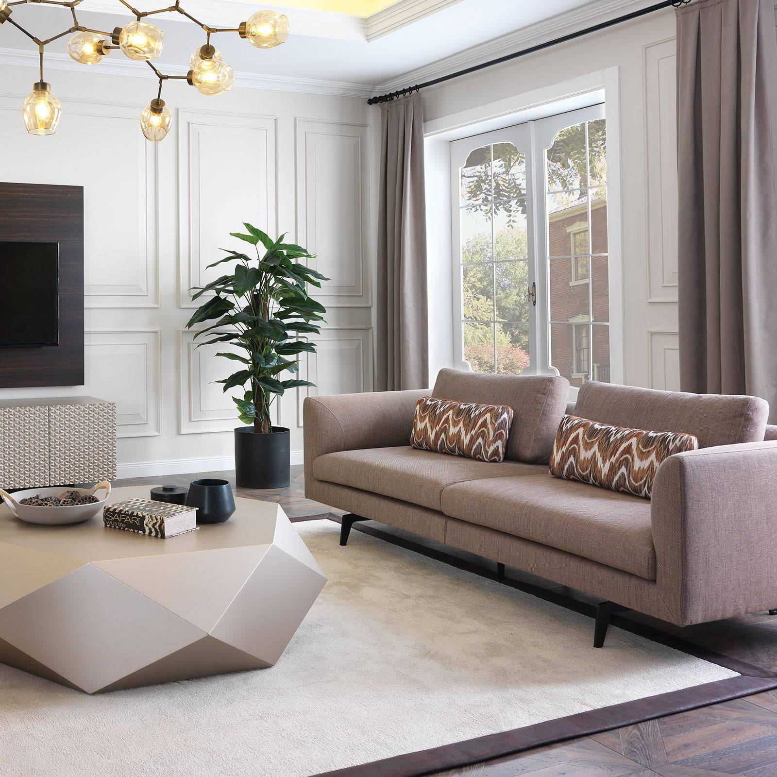 YOL LIVING Vittoria Lounge Chair and Valeria Armchair with plush upholstery and modern design, ideal for living room seating.
