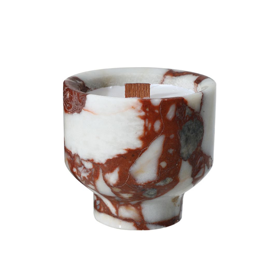Volcano natural stone candle cup from BEACON, designed for candles, with a textured volcanic stone appearance.