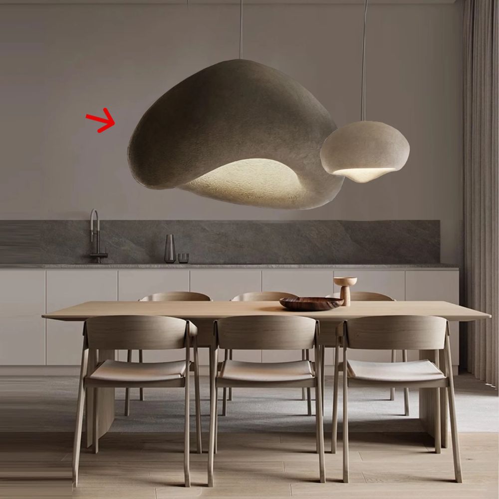Wabi Sabi 4m brown pendant lamp by BEACON, stylish hanging light with D78cm and H42cm, ideal for modern interior decor.
