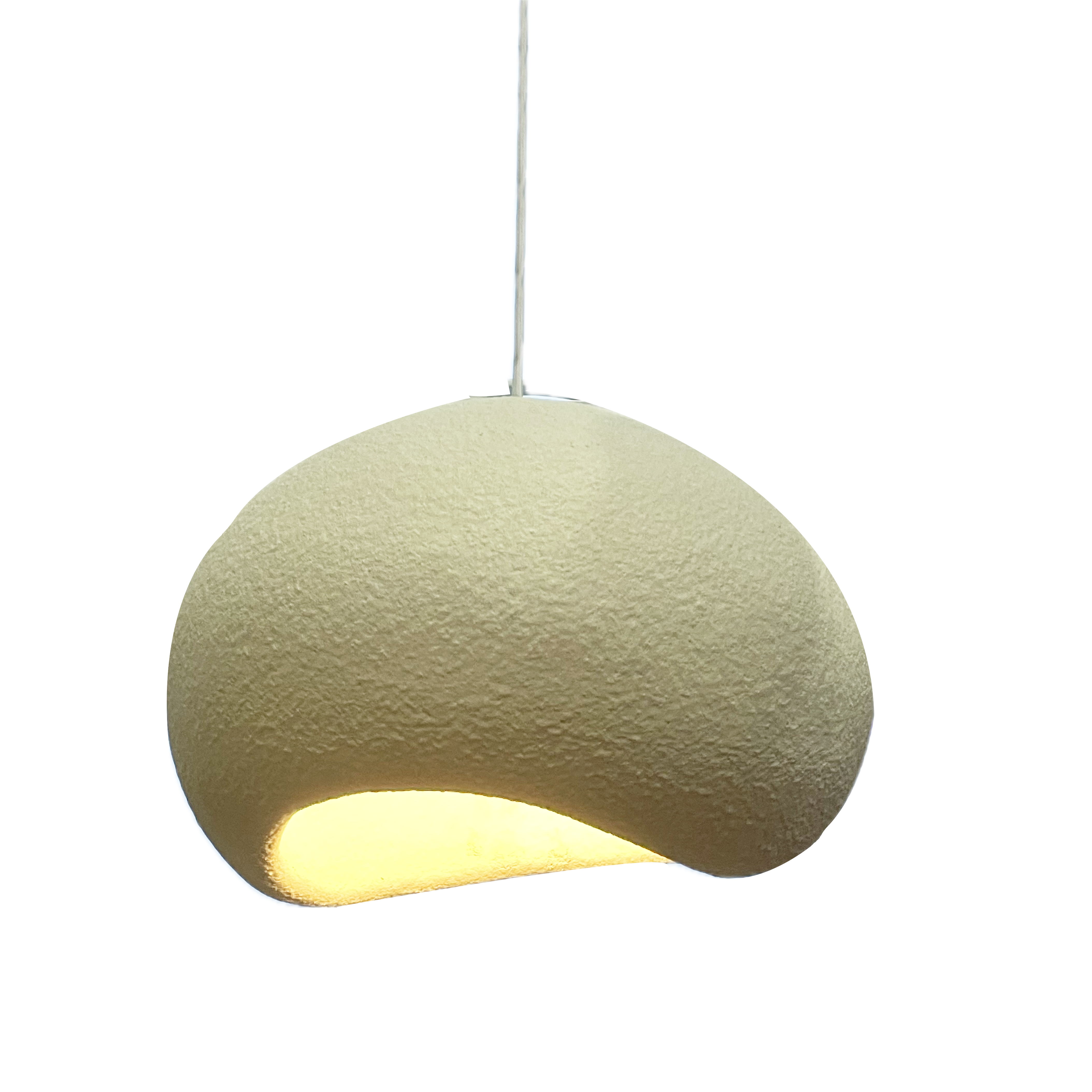 Beige Wabi Sabi pendant lamp by BEACON, 4m length, D38 H27, modern design, hanging light fixture with sleek style.