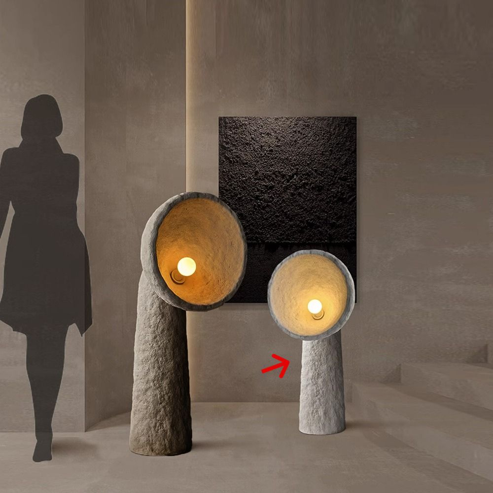 Wabi Sabi beige table lamp by BEACON, desk lamp with D30 x H60 design, featuring a minimalist, textured ceramic base.