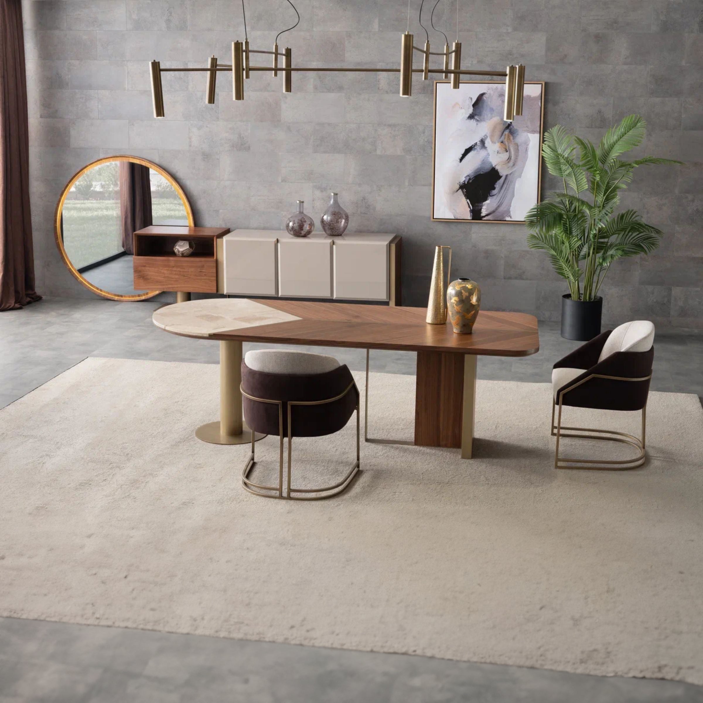 Wagon Walnut console mirror by ORIX, featuring a sleek wooden frame and rectangular glass for stylish home decor.