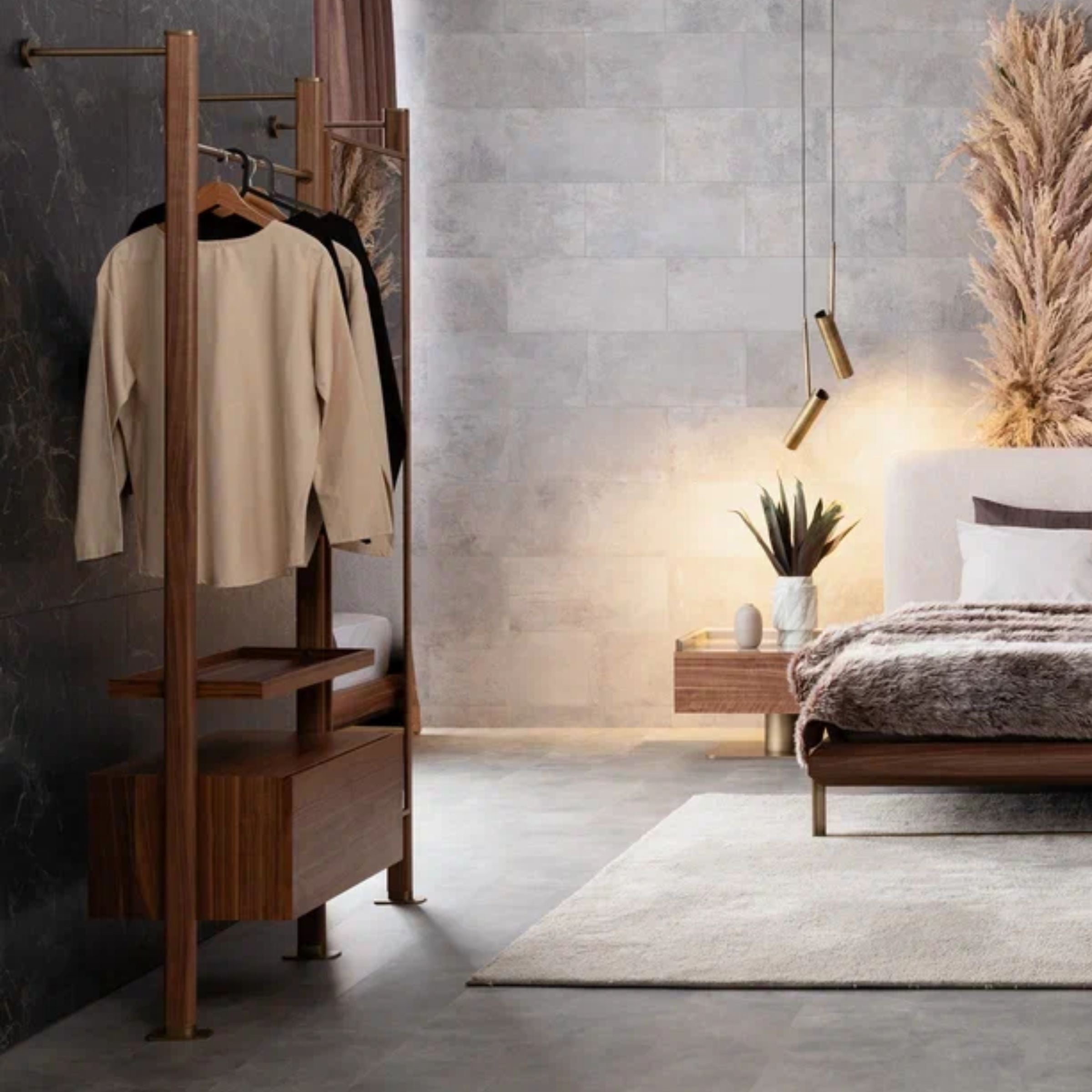 Wagon Walnut STAND MIRROR MODULE-Walnut -  Mirrors - ebarza Furniture UAE | Shop Modern Furniture in Abu Dhabi & Dubai - مفروشات ايبازرا في الامارات | تسوق اثاث عصري وديكورات مميزة في دبي وابوظبي