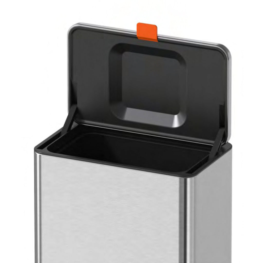 Wall-mounted BEACON JH-6601 trash bin with a sleek design, mounted on a wall for convenient waste disposal.
