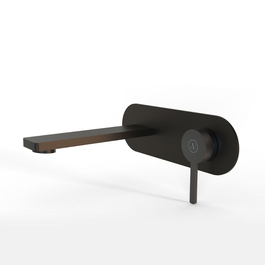 Wall-mounted BEACON basin mixer tap for bathroom, modern design with sleek water outlet and easy-to-use handle.