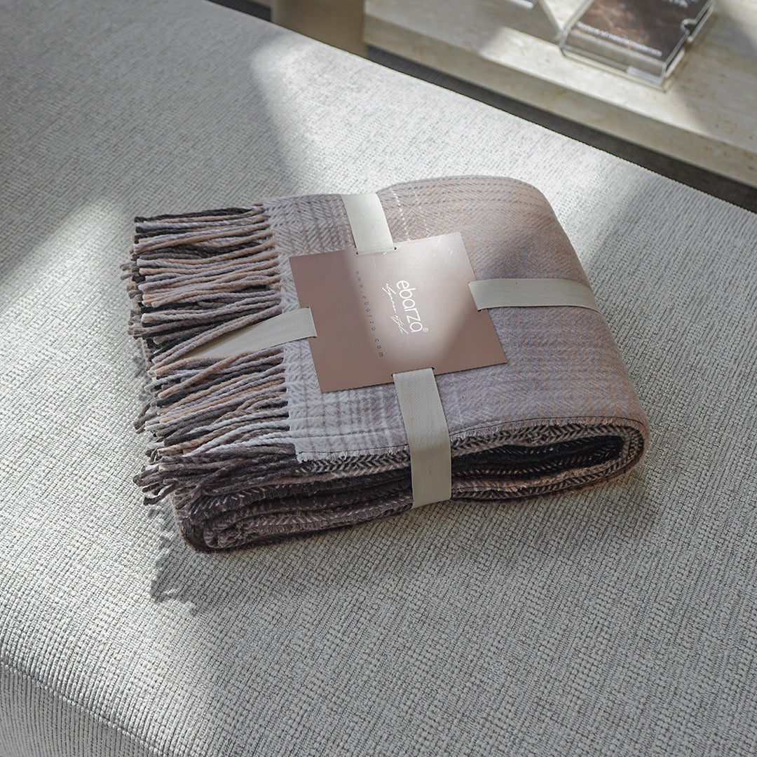 BEACON WarmNest Throw Blanket in soft fabric, 300GSM, perfect for cozy comfort and warmth.