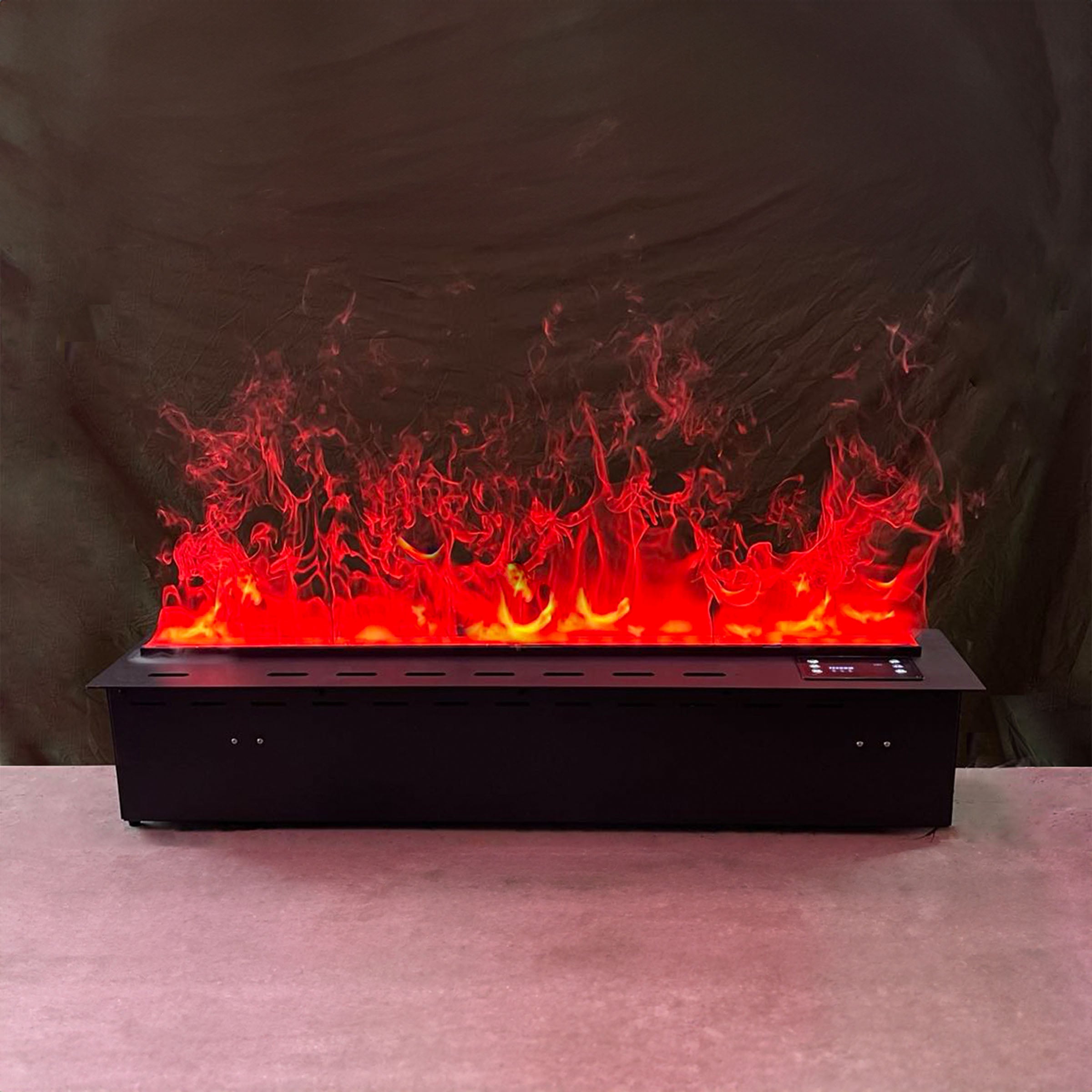 BEACON 3D1800 water vapor decorative electric fireplace with mist effect, modern design, and realistic flame display.