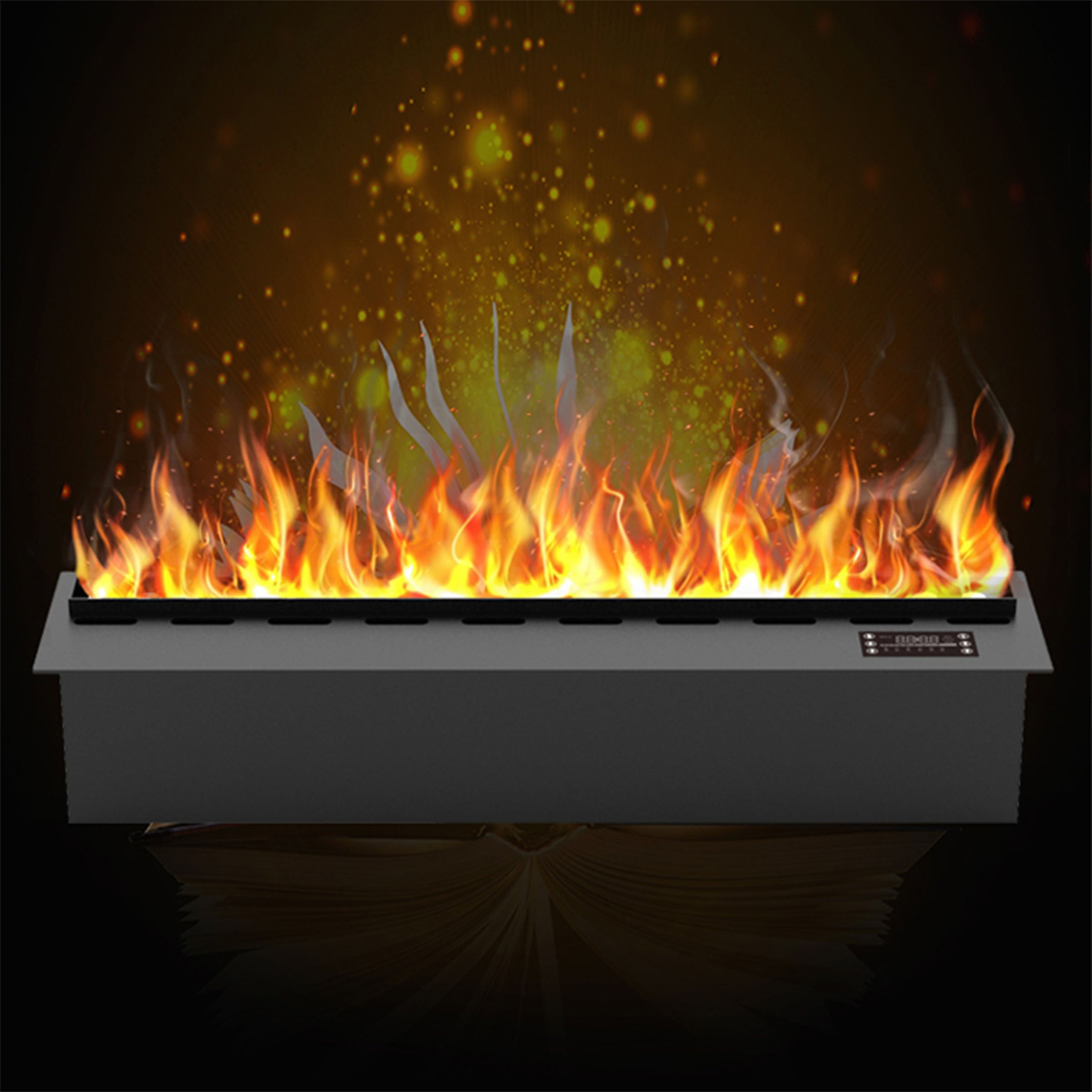 BEACON 3D1800 Water Vapour Decorative Electric Fireplace with mist effect, featuring a modern design and realistic flame display.