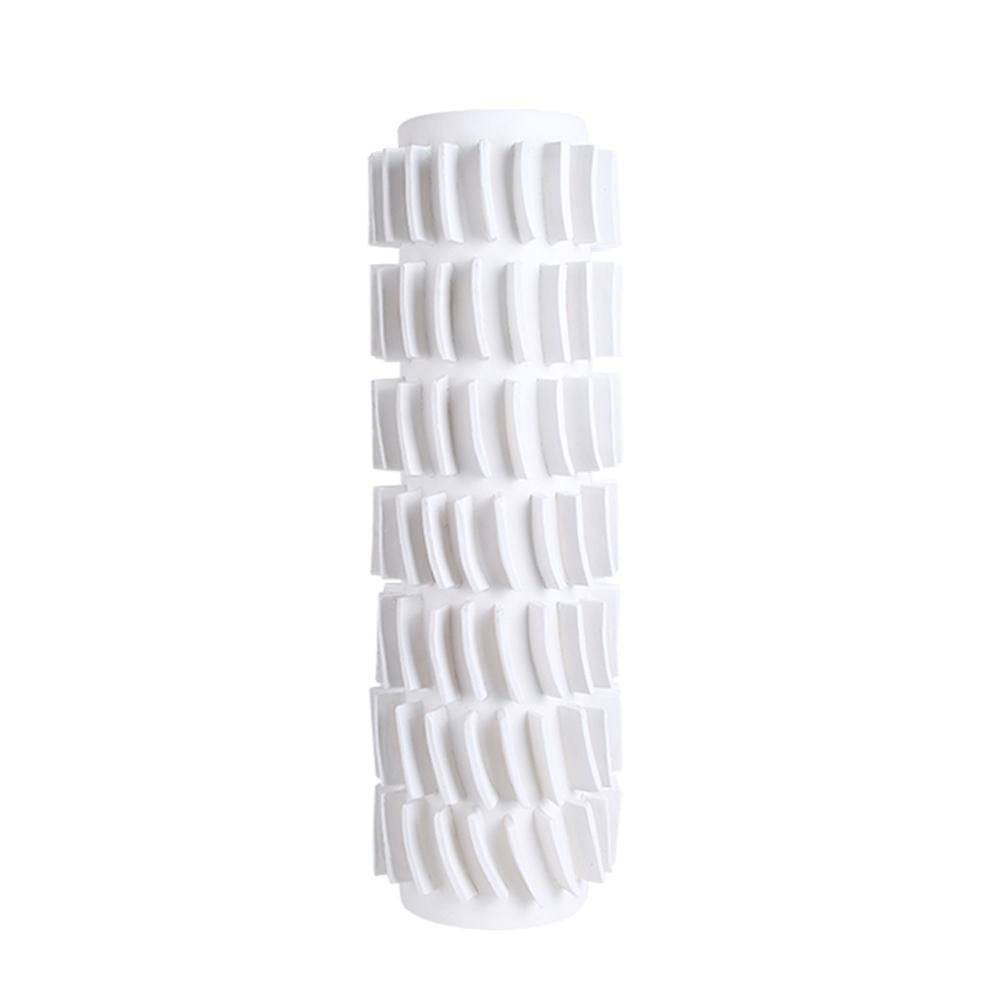 White Dimensional Cylindrical Ceramic Vase - Large Fa-D21042A -  Vases | مزهرية خزفية أسطوانية بيضاء اللون - ebarza Furniture UAE | Shop Modern Furniture in Abu Dhabi & Dubai - مفروشات ايبازرا في الامارات | تسوق اثاث عصري وديكورات مميزة في دبي وابوظبي