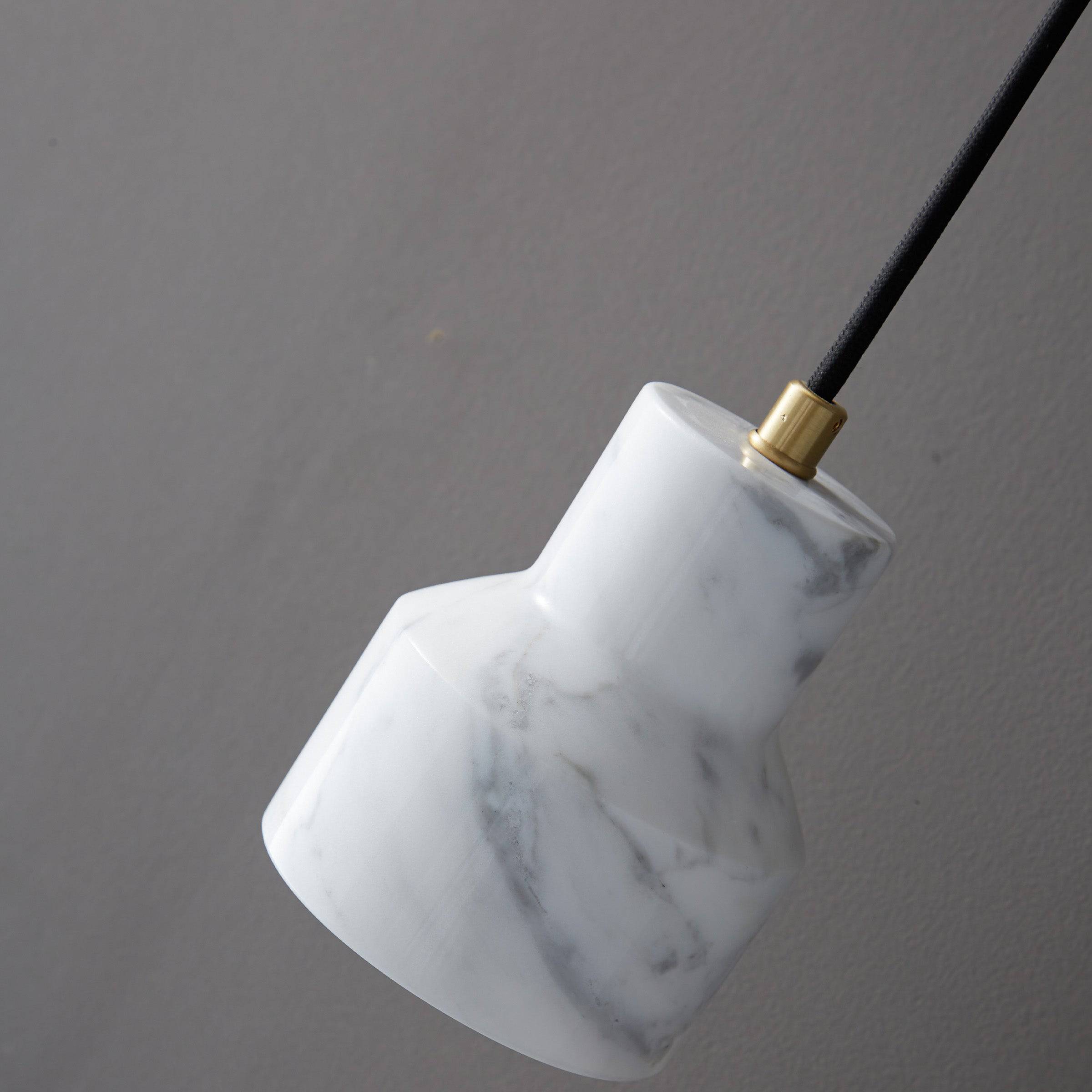 White Marble Pendant Lamp  7712-We -  Pendant Lamps | المصباح المعلق من الرخام الأبيض - ebarza Furniture UAE | Shop Modern Furniture in Abu Dhabi & Dubai - مفروشات ايبازرا في الامارات | تسوق اثاث عصري وديكورات مميزة في دبي وابوظبي
