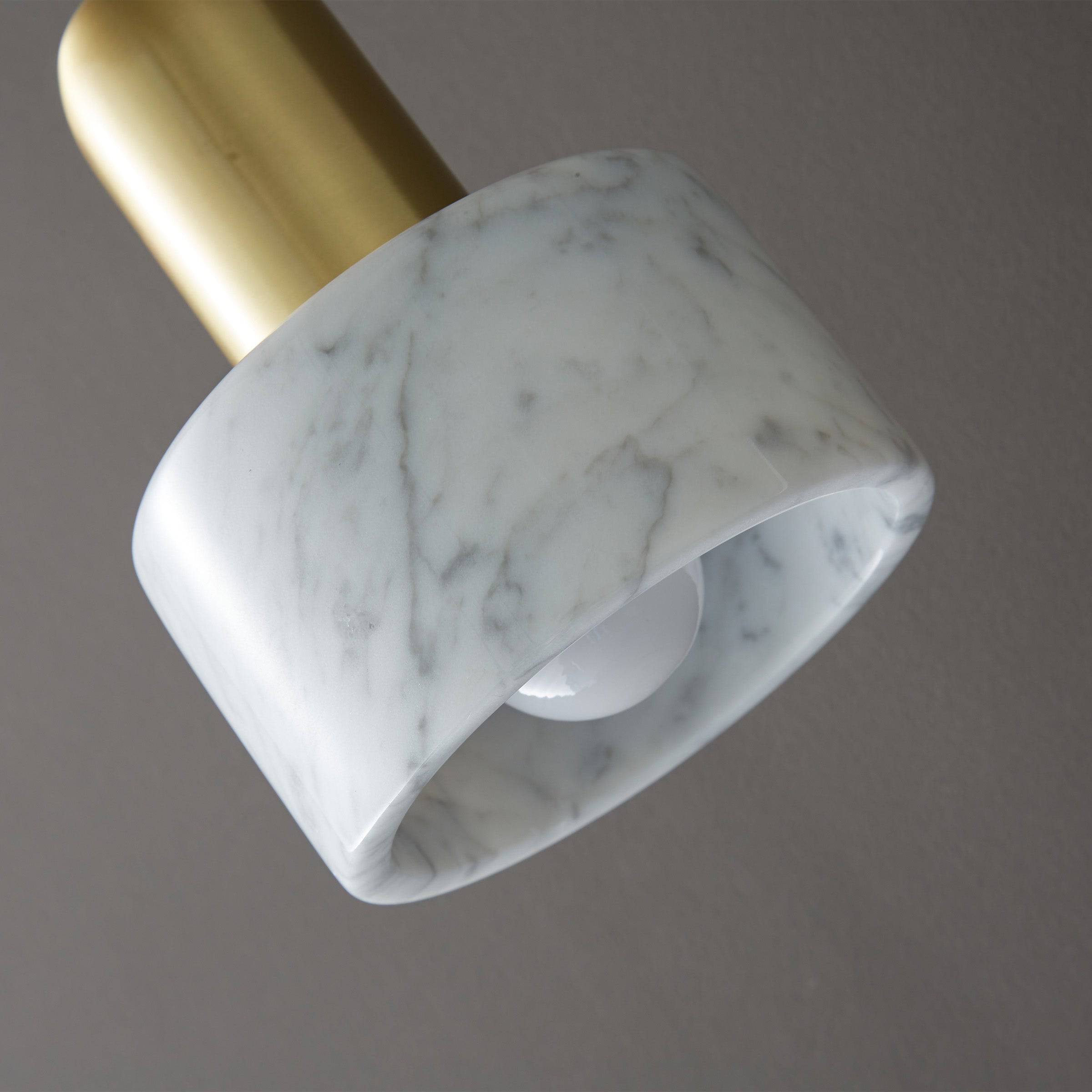 White Marble Pendant Lamp 7713-We -  Pendant Lamps | المصباح المعلق من الرخام الأبيض - ebarza Furniture UAE | Shop Modern Furniture in Abu Dhabi & Dubai - مفروشات ايبازرا في الامارات | تسوق اثاث عصري وديكورات مميزة في دبي وابوظبي