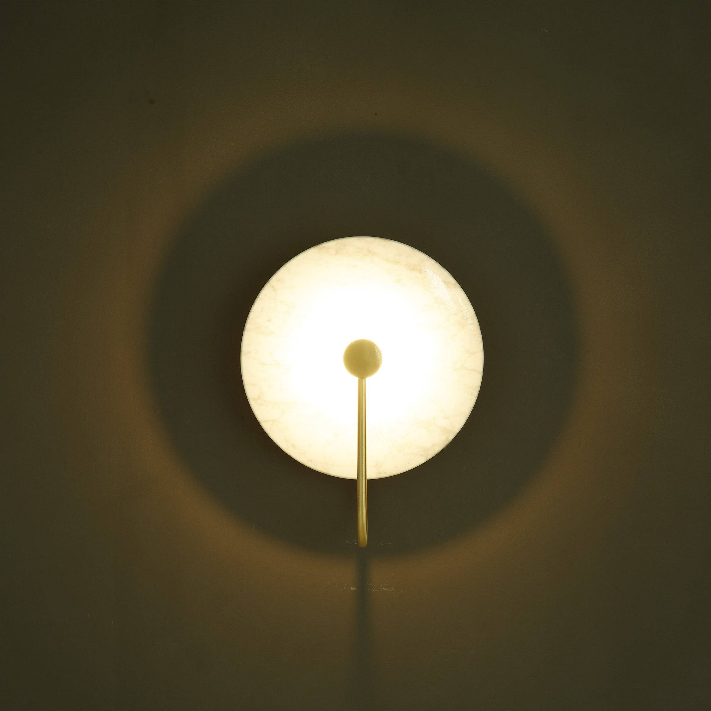 White Marble Wall Lamp 6615-We -  Wall Lamps | مصباح حائط من الرخام الأبيض - ebarza Furniture UAE | Shop Modern Furniture in Abu Dhabi & Dubai - مفروشات ايبازرا في الامارات | تسوق اثاث عصري وديكورات مميزة في دبي وابوظبي