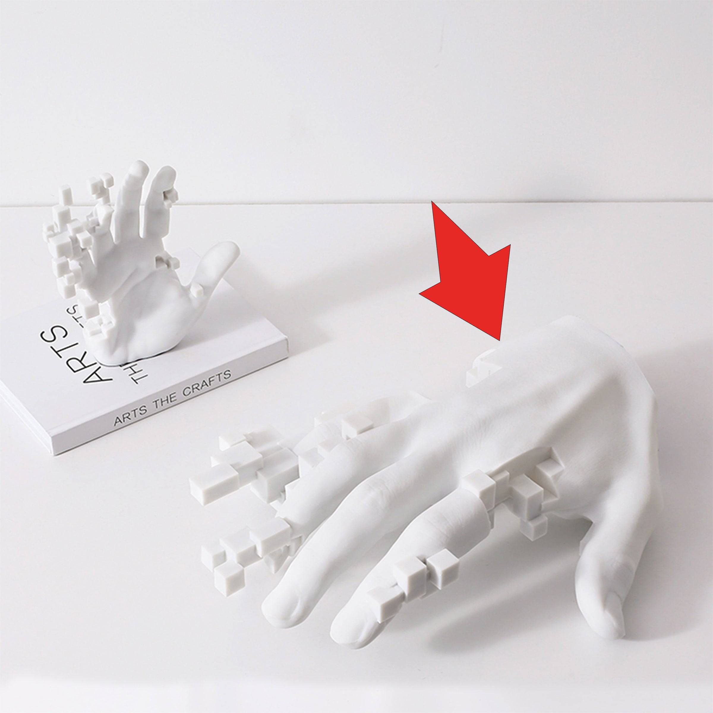 White Resin Hand Sculpture - Large Fc-Sz21117A -  Home Decor Figurines | منحوتة اليد الراتنج الأبيض - كبير - ebarza Furniture UAE | Shop Modern Furniture in Abu Dhabi & Dubai - مفروشات ايبازرا في الامارات | تسوق اثاث عصري وديكورات مميزة في دبي وابوظبي