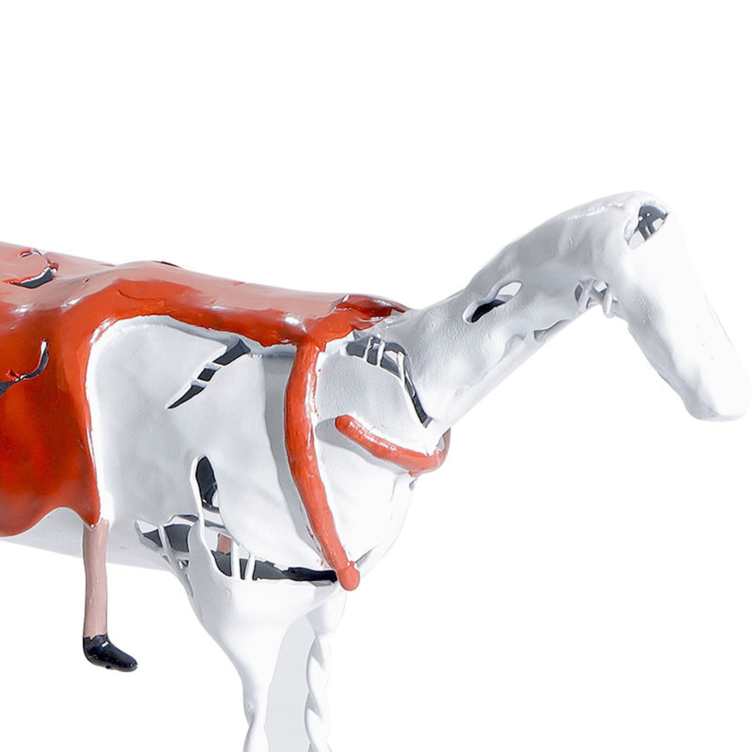 White resin sleeping girl on horse figurine from Beacon home decor collection, detailed and artistic resin sculpture.