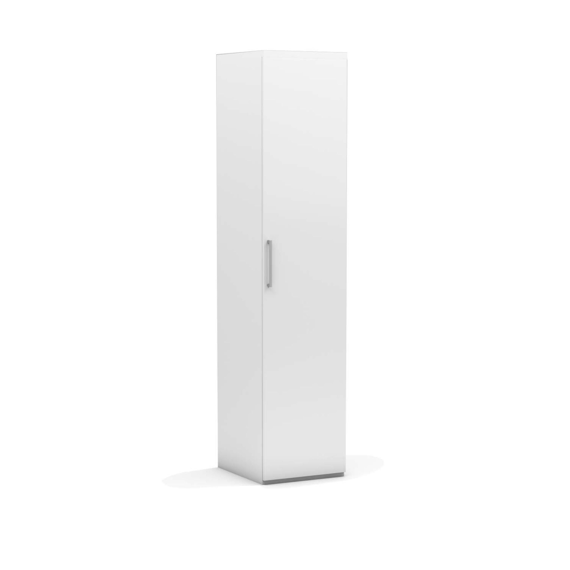 White Royal ( Single Wardrobe as an attachment ) MLTMO-107 -  Bookcases - ebarza Furniture UAE | Shop Modern Furniture in Abu Dhabi & Dubai - مفروشات ايبازرا في الامارات | تسوق اثاث عصري وديكورات مميزة في دبي وابوظبي