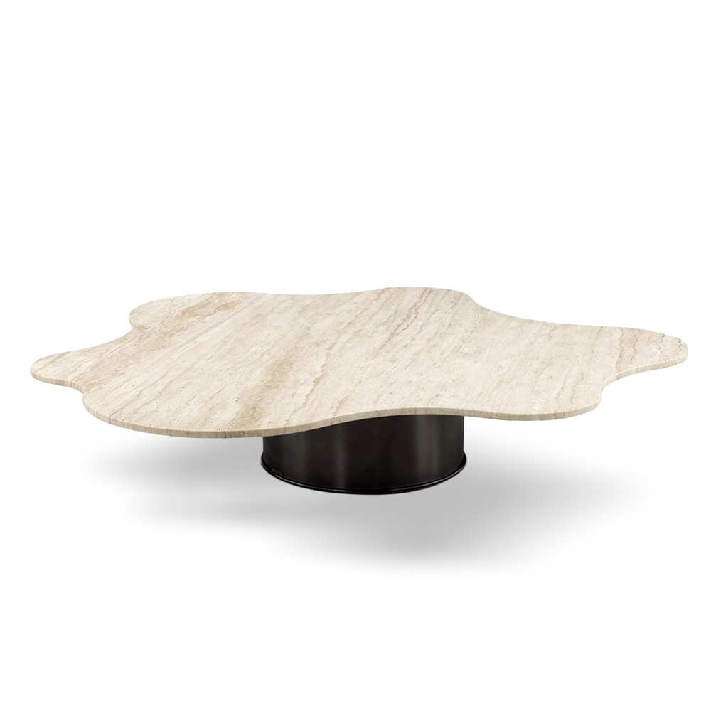 765 Table White Travertine Coffee Table ST765 | ebarza