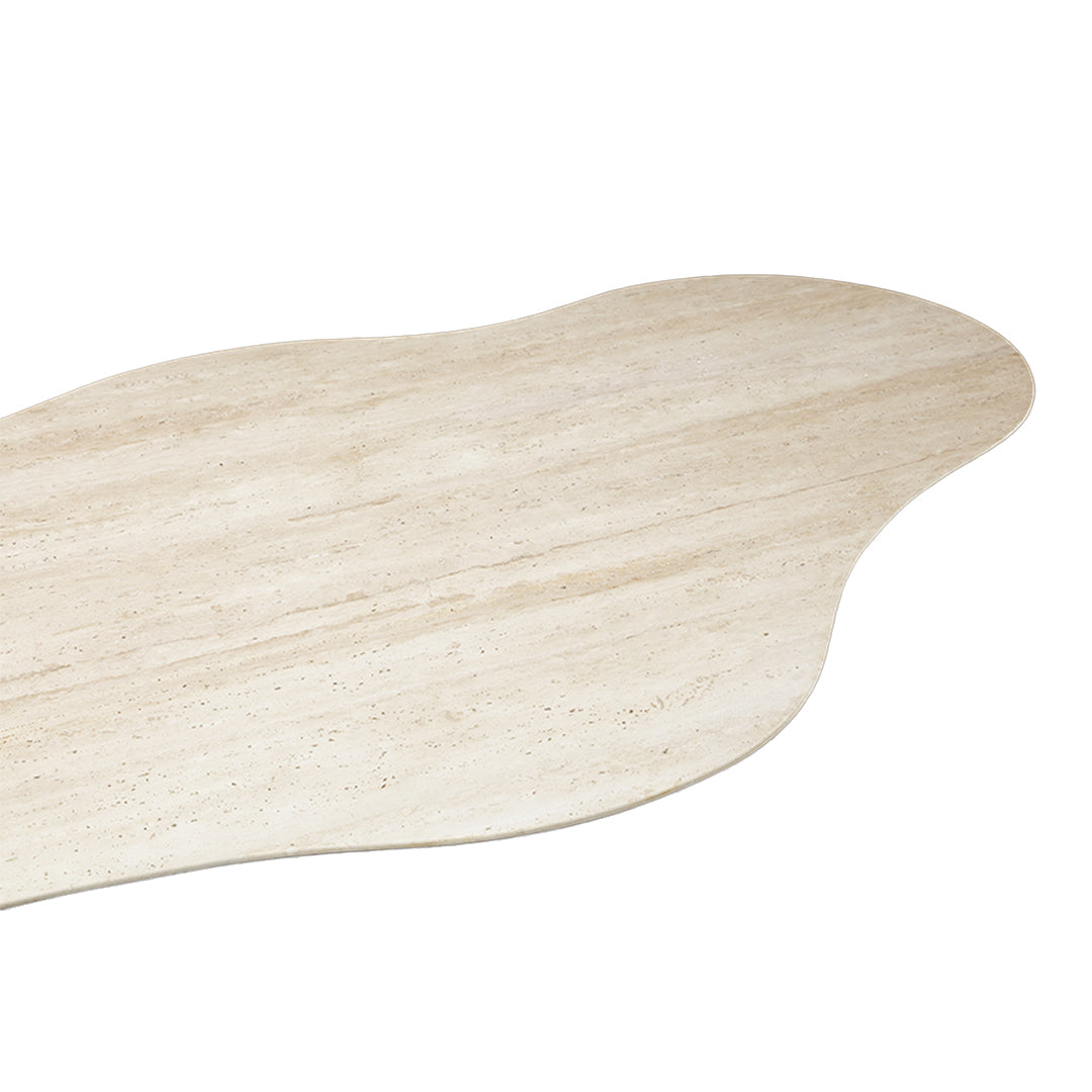 Pre-order 35 Days Delivery White Travertine Office Desk/Dining Table ST534 -  Dining Tables - ebarza Furniture UAE | Shop Modern Furniture in Abu Dhabi & Dubai - مفروشات ايبازرا في الامارات | تسوق اثاث عصري وديكورات مميزة في دبي وابوظبي