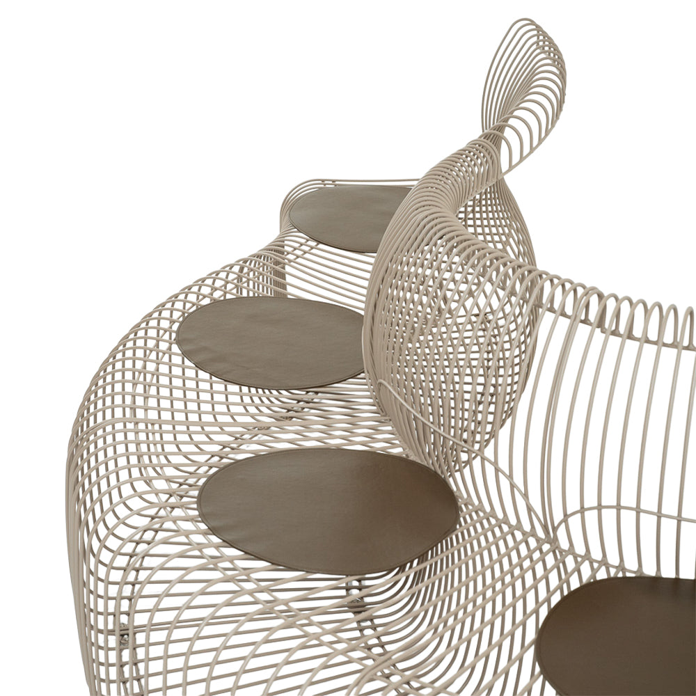 Wire Light Brown With Cushion Chair MC-252A-Light Brown -  Chairs - ebarza Furniture UAE | Shop Modern Furniture in Abu Dhabi & Dubai - مفروشات ايبازرا في الامارات | تسوق اثاث عصري وديكورات مميزة في دبي وابوظبي