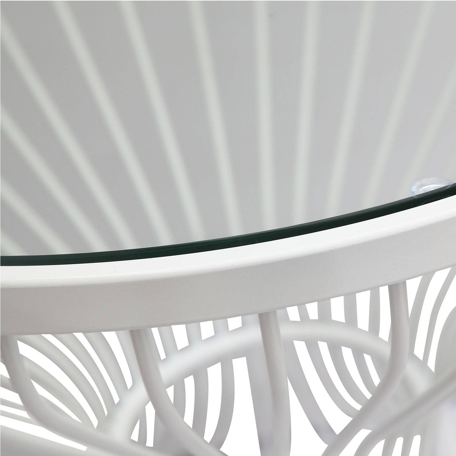 Wire Table& Glass Top  Bp7003-W -  Side Tables | سطح زجاج طاولة سلك - ebarza Furniture UAE | Shop Modern Furniture in Abu Dhabi & Dubai - مفروشات ايبازرا في الامارات | تسوق اثاث عصري وديكورات مميزة في دبي وابوظبي