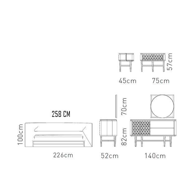 Zen Bedstead Zen001-Bed -  Bedsteads | سرير من زن - ebarza Furniture UAE | Shop Modern Furniture in Abu Dhabi & Dubai - مفروشات ايبازرا في الامارات | تسوق اثاث عصري وديكورات مميزة في دبي وابوظبي