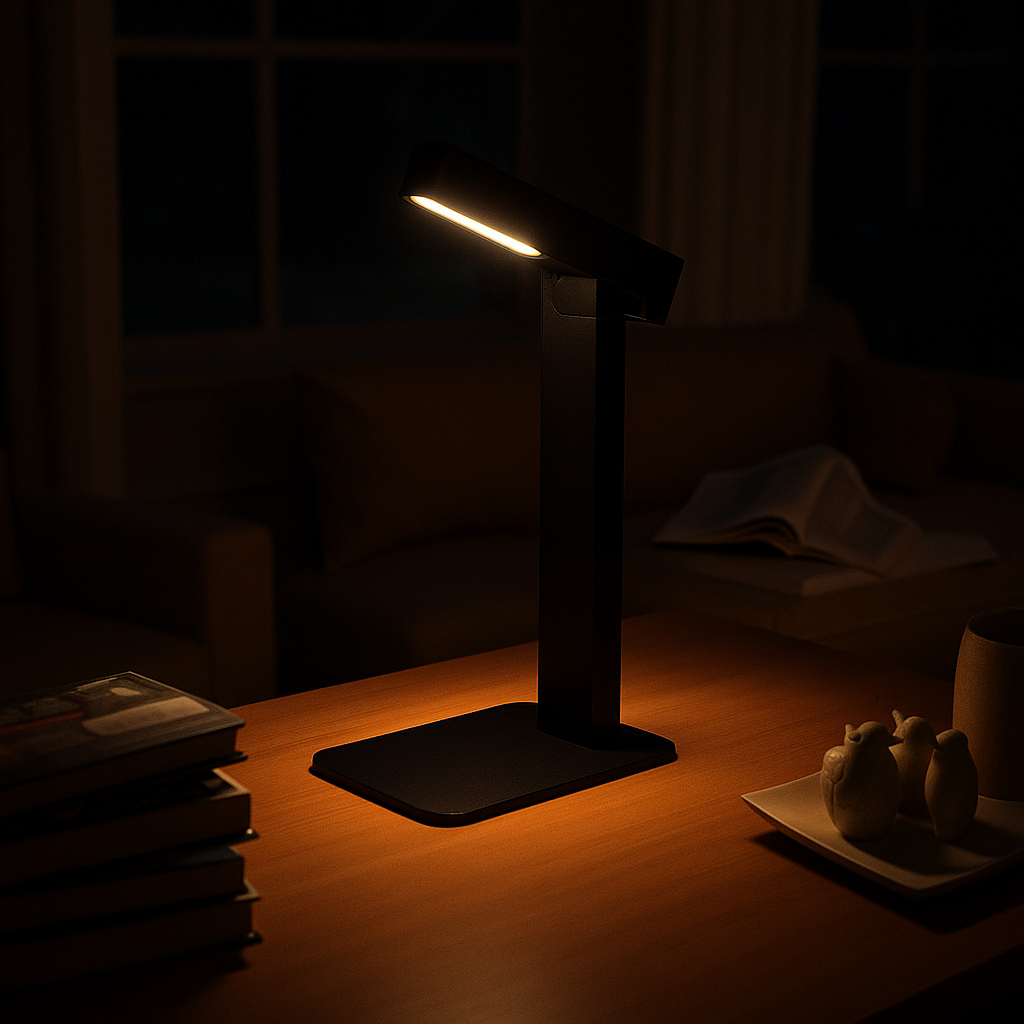 Beacon Zenith Flex modern table lamp with sleek design, ideal for desks and tables, featuring adjustable arm and stylish finish.