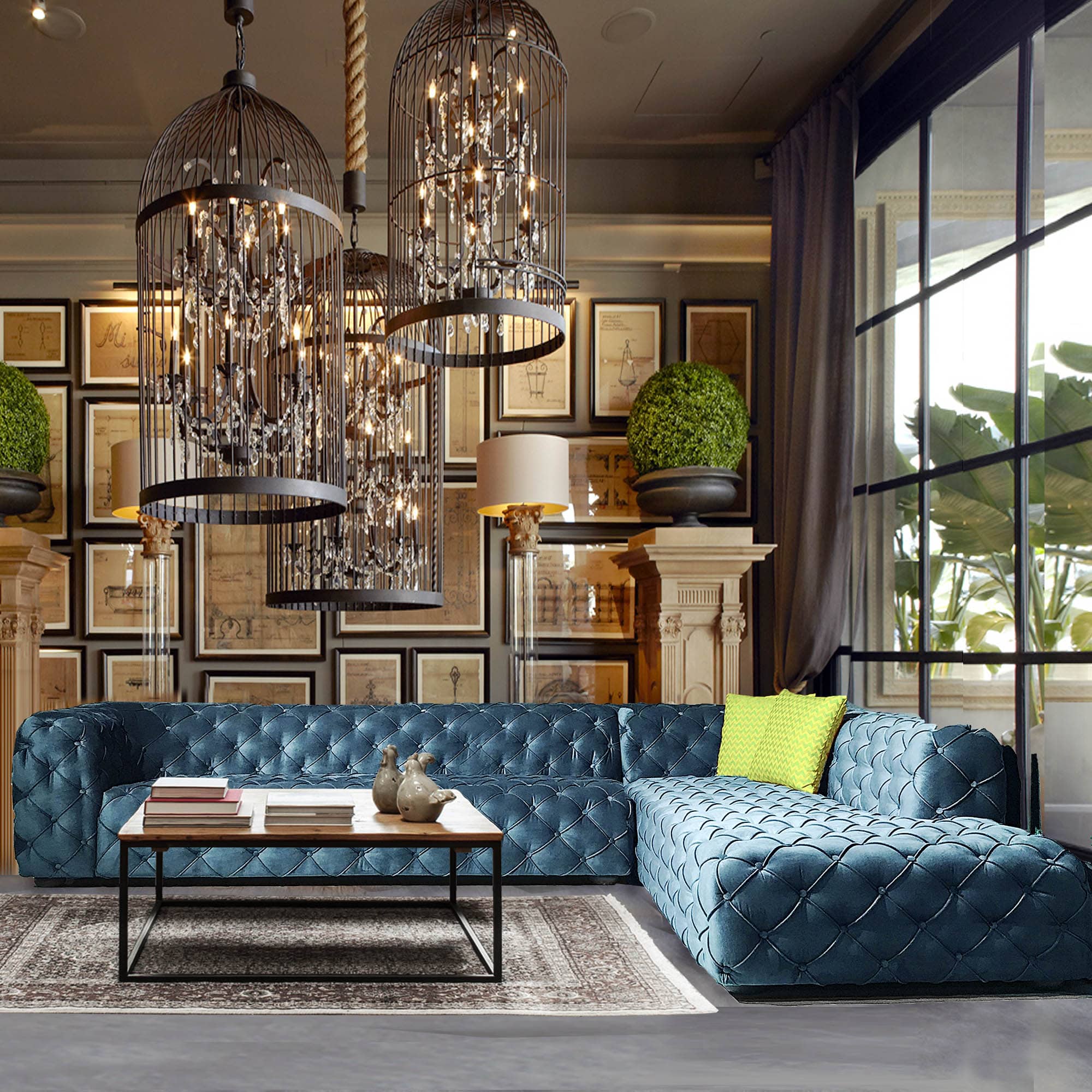Zeus Corner Sofa Zu001Cnr-Bl -  Sofas | صوفا زاوية زيوس - ebarza Furniture UAE | Shop Modern Furniture in Abu Dhabi & Dubai - مفروشات ايبازرا في الامارات | تسوق اثاث عصري وديكورات مميزة في دبي وابوظبي