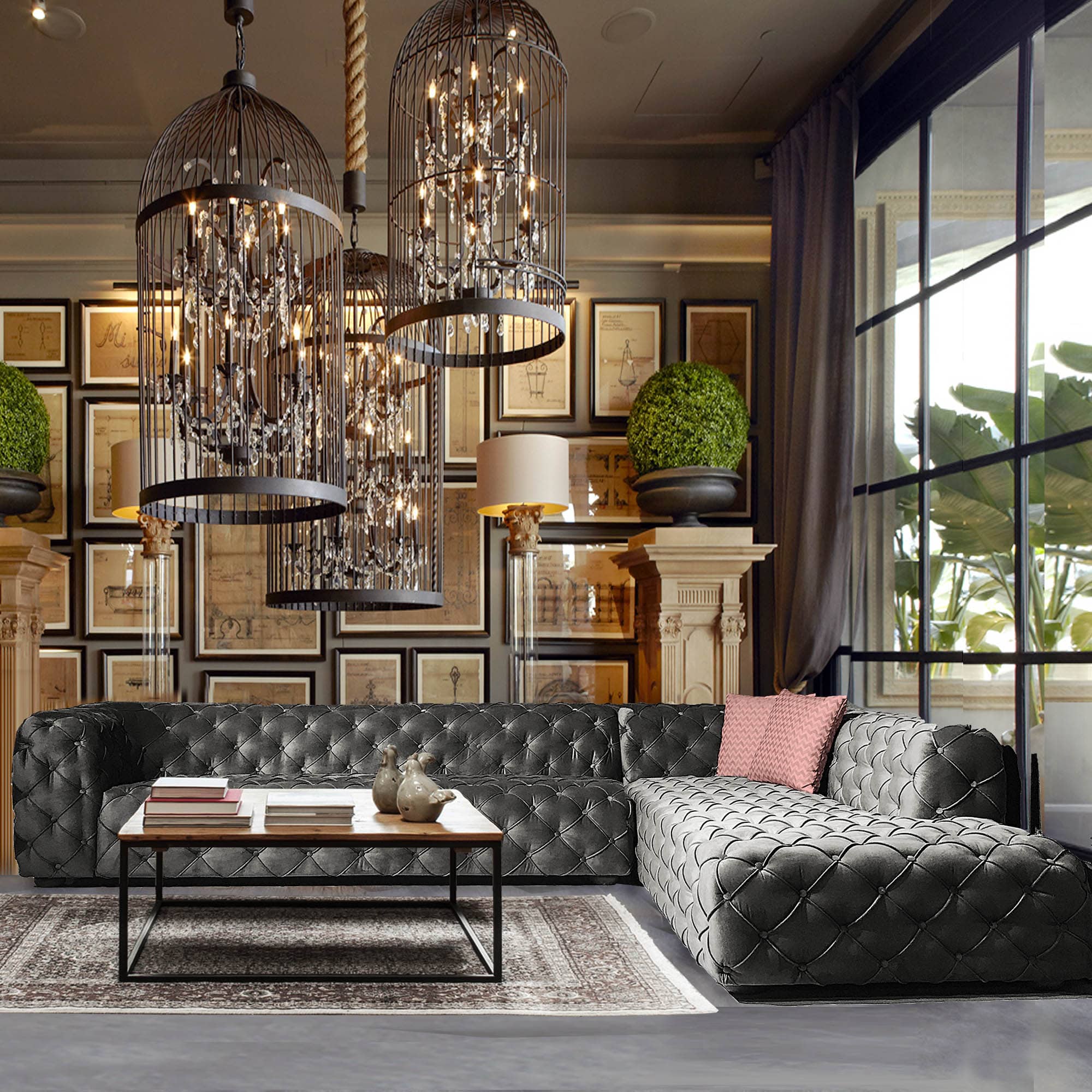 Zeus Corner Sofa Zu001Cnr-Gry -  Sofas | اريكه ركنيه من زيوس - ebarza Furniture UAE | Shop Modern Furniture in Abu Dhabi & Dubai - مفروشات ايبازرا في الامارات | تسوق اثاث عصري وديكورات مميزة في دبي وابوظبي