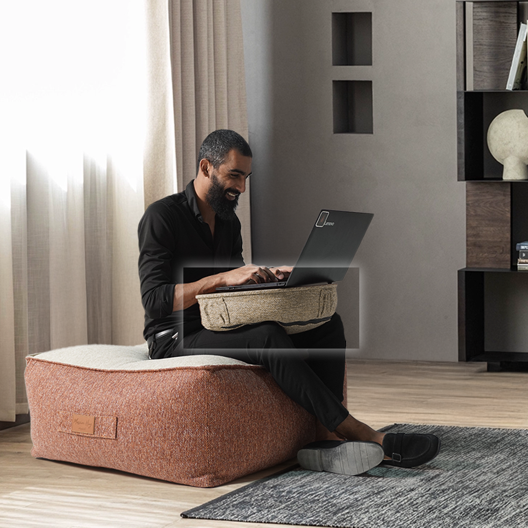 Buy Lazy Lap Pouf 371-BB-Beige ebarza Modern Furniture in Abu