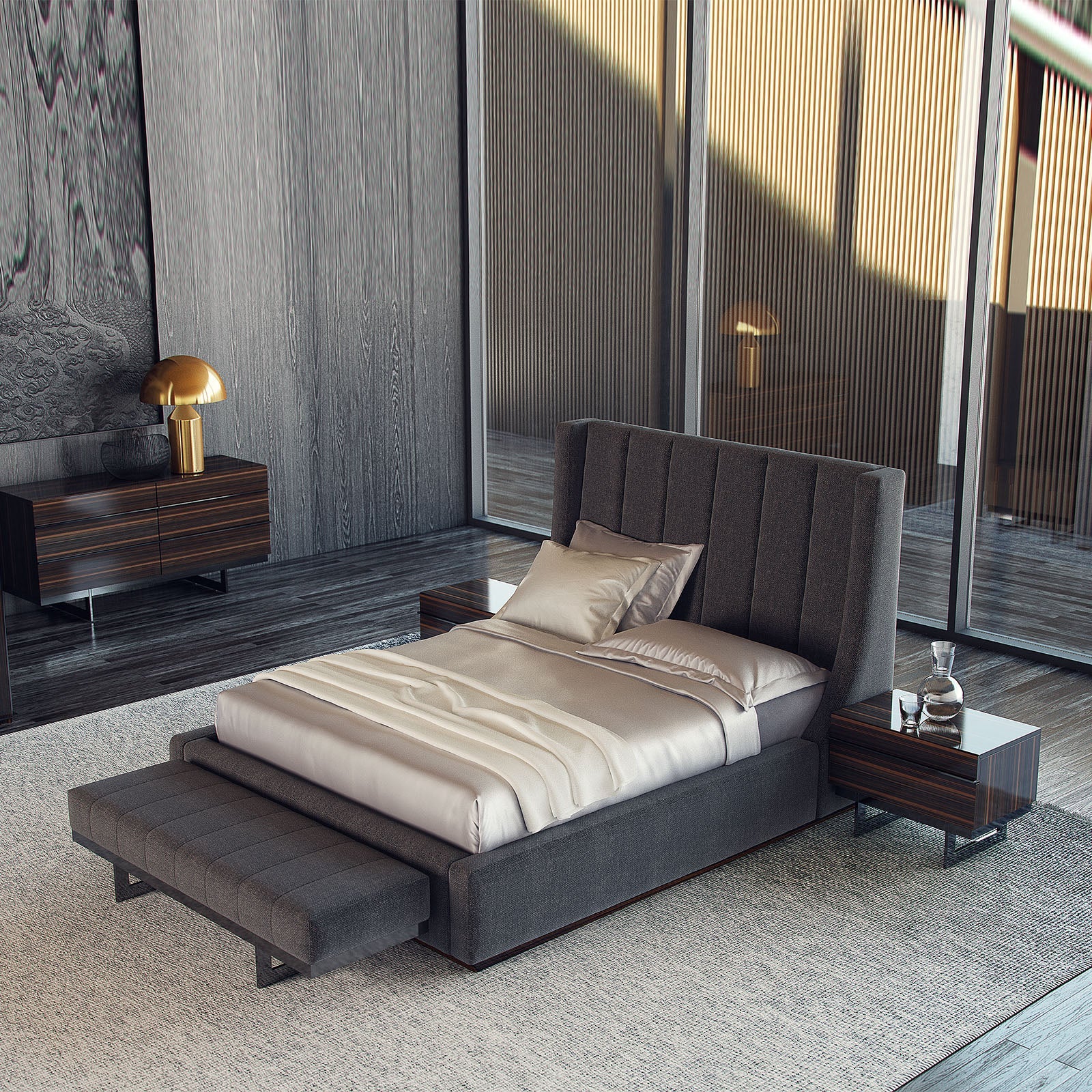 2X Prada Elegant Bedside Tables NLSEP-NS -  Bed Side Table | 2 * طاولات السرير برادا ايليجانت - ebarza Furniture UAE | Shop Modern Furniture in Abu Dhabi & Dubai - مفروشات ايبازرا في الامارات | تسوق اثاث عصري وديكورات مميزة في دبي وابوظبي