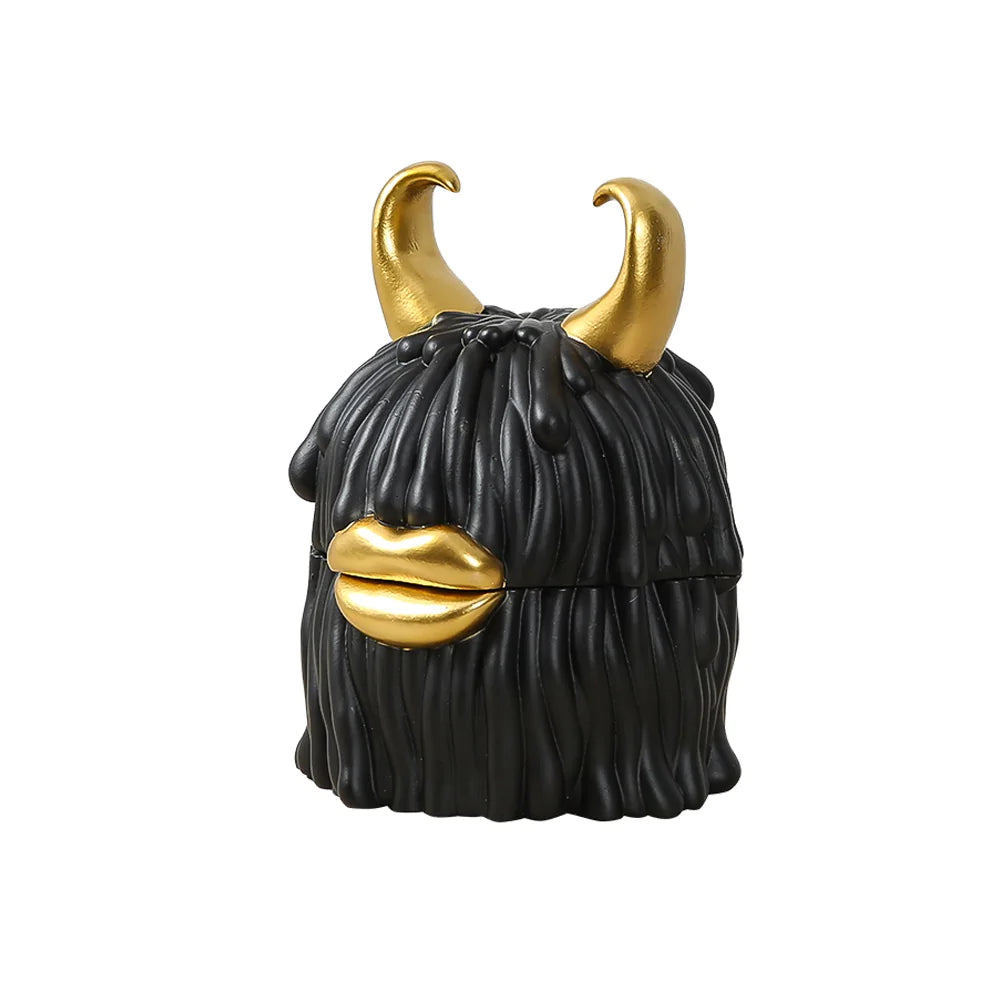 Black Monster Resin Jar Fc-Sz22013 -  Vases | جرة راتينج الوحش الأسود - ebarza Furniture UAE | Shop Modern Furniture in Abu Dhabi & Dubai - مفروشات ايبازرا في الامارات | تسوق اثاث عصري وديكورات مميزة في دبي وابوظبي
