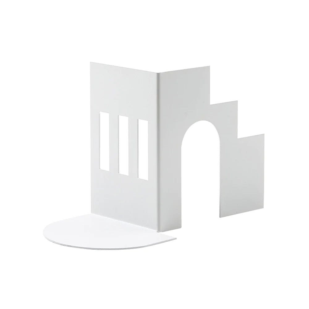 White Metal Step Book Stand Fc-W22003A -  Bookends | حامل كتاب معدني أبيض - ebarza Furniture UAE | Shop Modern Furniture in Abu Dhabi & Dubai - مفروشات ايبازرا في الامارات | تسوق اثاث عصري وديكورات مميزة في دبي وابوظبي