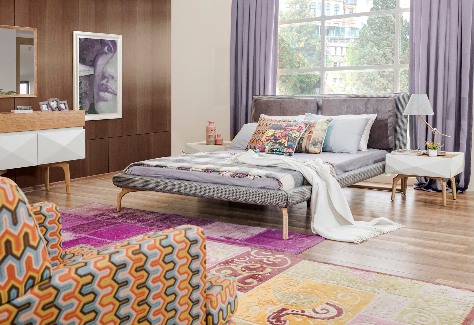 Giza Bedroom  Set  Giza001 -  Bedding | طقم غرفة نوم الجيزة - ebarza Furniture UAE | Shop Modern Furniture in Abu Dhabi & Dubai - مفروشات ايبازرا في الامارات | تسوق اثاث عصري وديكورات مميزة في دبي وابوظبي