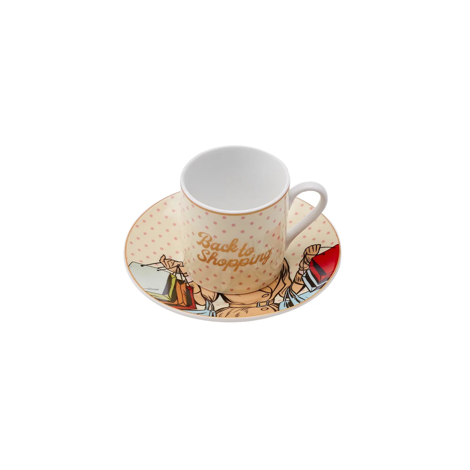 Karaca Back To Set Of 6 Coffee Cups 80 Ml 153.03.06.6150 -  Coffee Sets | كاراجا باك تو طقم 6 فناجين قهوة 80 مل - ebarza Furniture UAE | Shop Modern Furniture in Abu Dhabi & Dubai - مفروشات ايبازرا في الامارات | تسوق اثاث عصري وديكورات مميزة في دبي وابوظبي