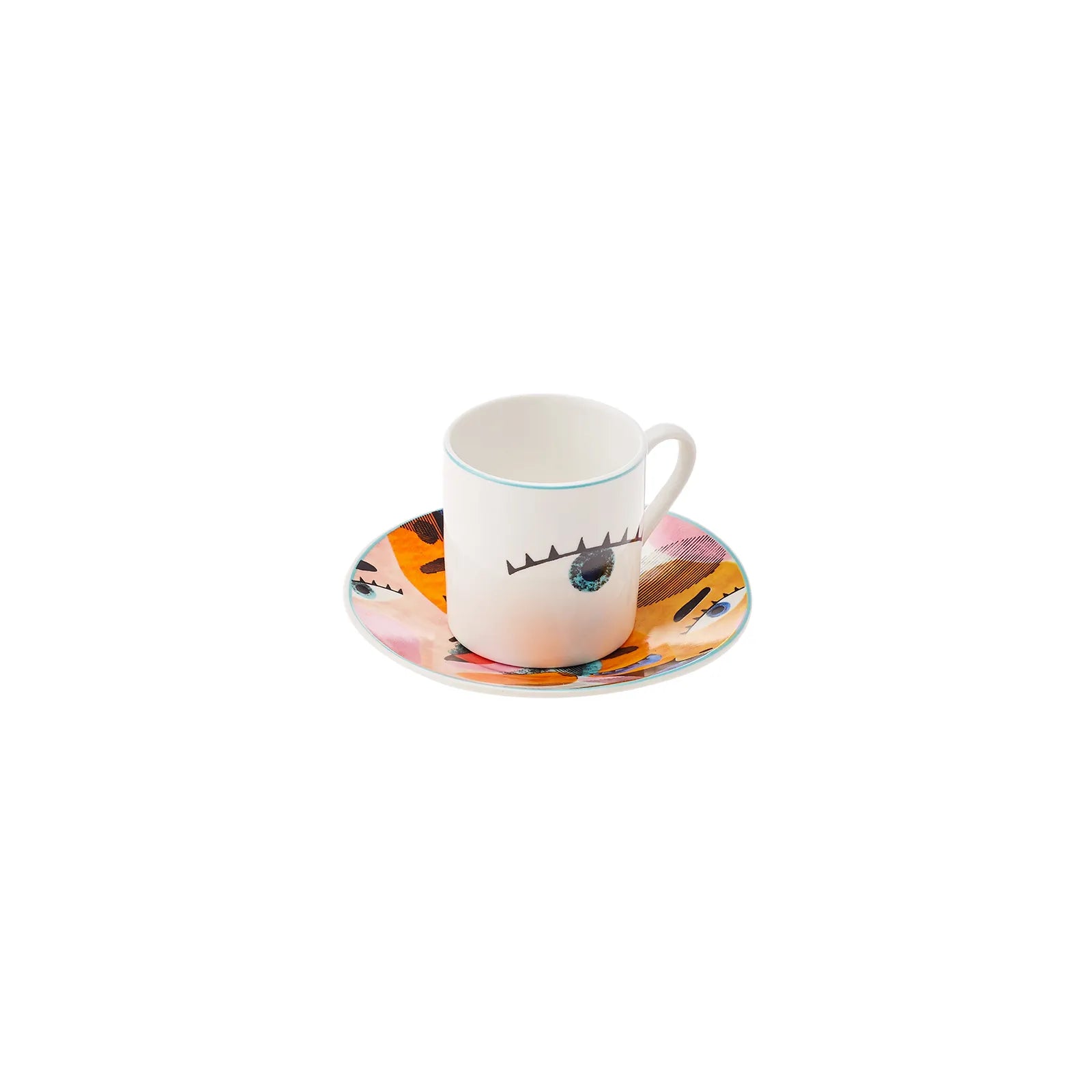 Karaca Face Set Of 6 Coffee Cups 80 Ml 153.03.06.6814 -  Coffee Sets | طقم فناجين قهوة كاراجا 6 80 مل - ebarza Furniture UAE | Shop Modern Furniture in Abu Dhabi & Dubai - مفروشات ايبازرا في الامارات | تسوق اثاث عصري وديكورات مميزة في دبي وابوظبي