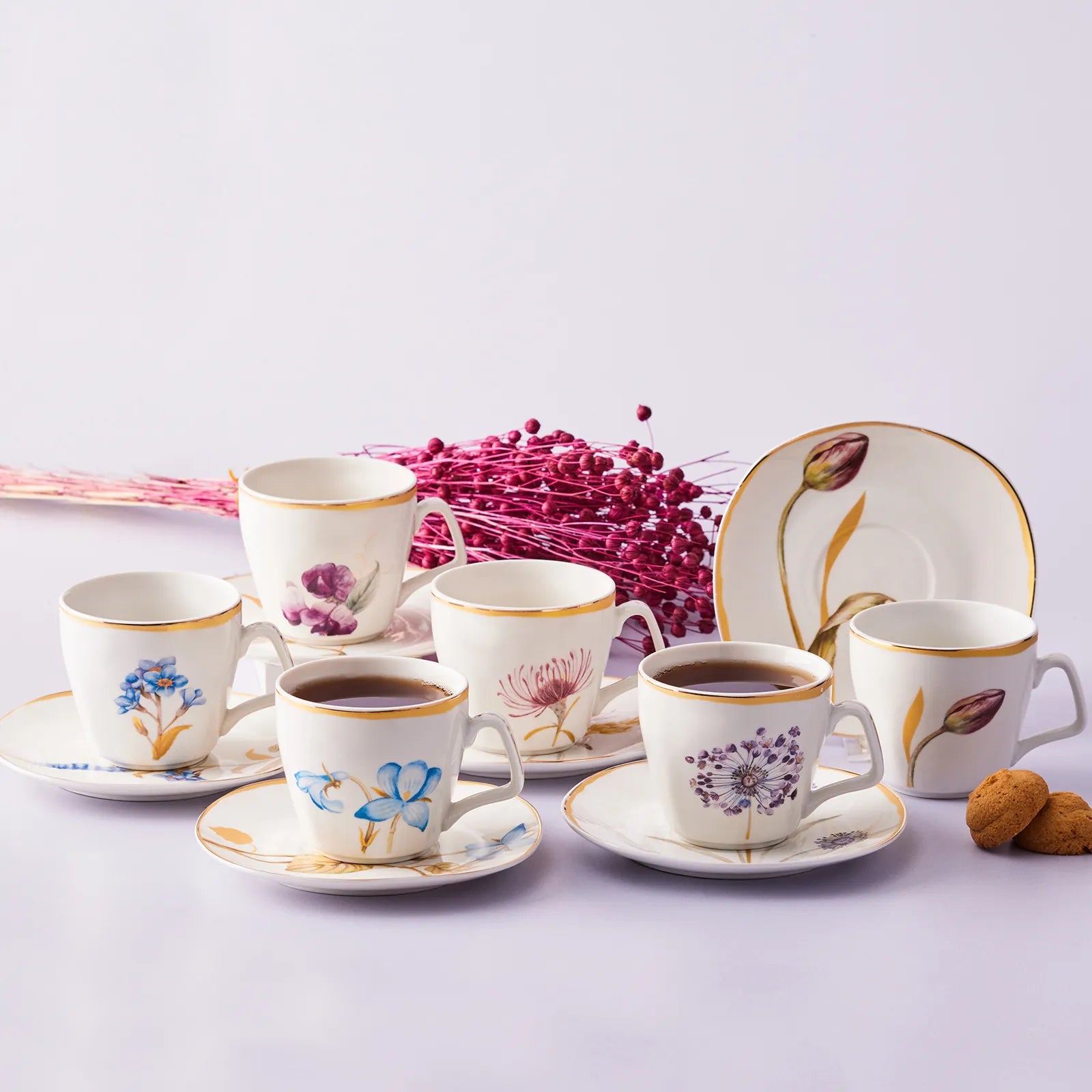 Karaca Revive Set Of 6 Tea Cups 200 Ml 153.03.06.6225 -  Tea Sets | كاراجا ريفايف مجموعة 6 أكواب شاي 200 مل - ebarza Furniture UAE | Shop Modern Furniture in Abu Dhabi & Dubai - مفروشات ايبازرا في الامارات | تسوق اثاث عصري وديكورات مميزة في دبي وابوظبي