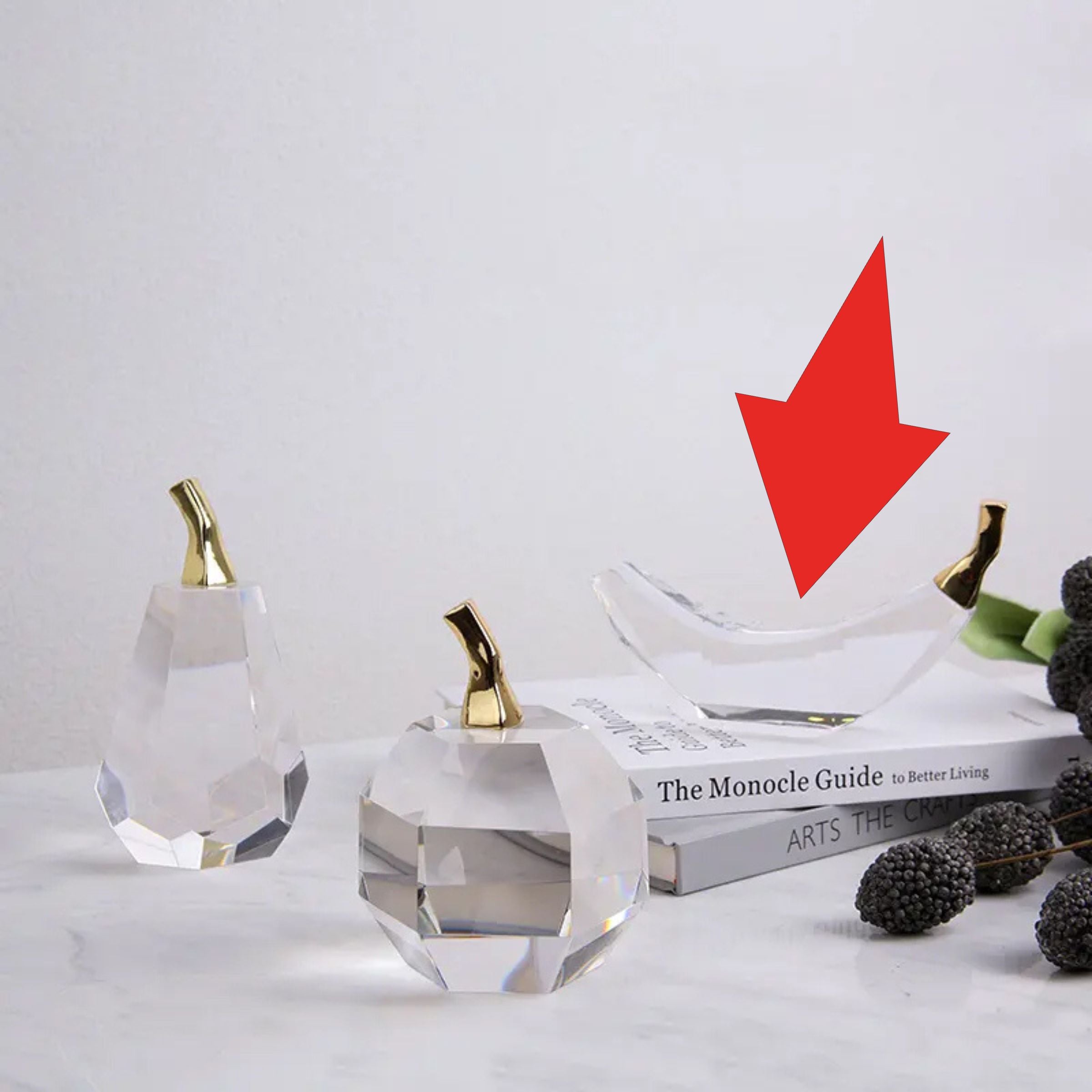 Banana Crystal Decoration Fb-Sj2002 -  Home Decor Figurines - ebarza Furniture UAE | Shop Modern Furniture in Abu Dhabi & Dubai - مفروشات ايبازرا في الامارات | تسوق اثاث عصري وديكورات مميزة في دبي وابوظبي