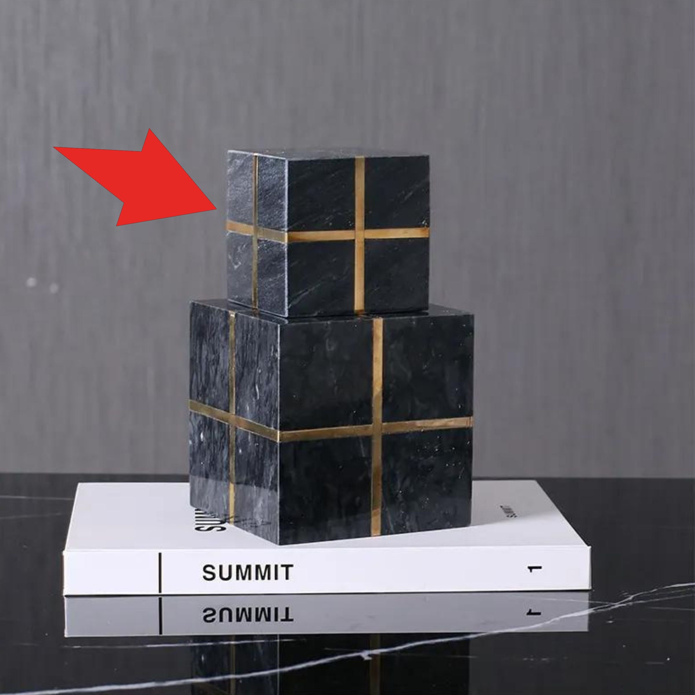 Black Natural Marble Decoration-B Fb-T1927B -  Home Decor Figurines - ebarza Furniture UAE | Shop Modern Furniture in Abu Dhabi & Dubai - مفروشات ايبازرا في الامارات | تسوق اثاث عصري وديكورات مميزة في دبي وابوظبي