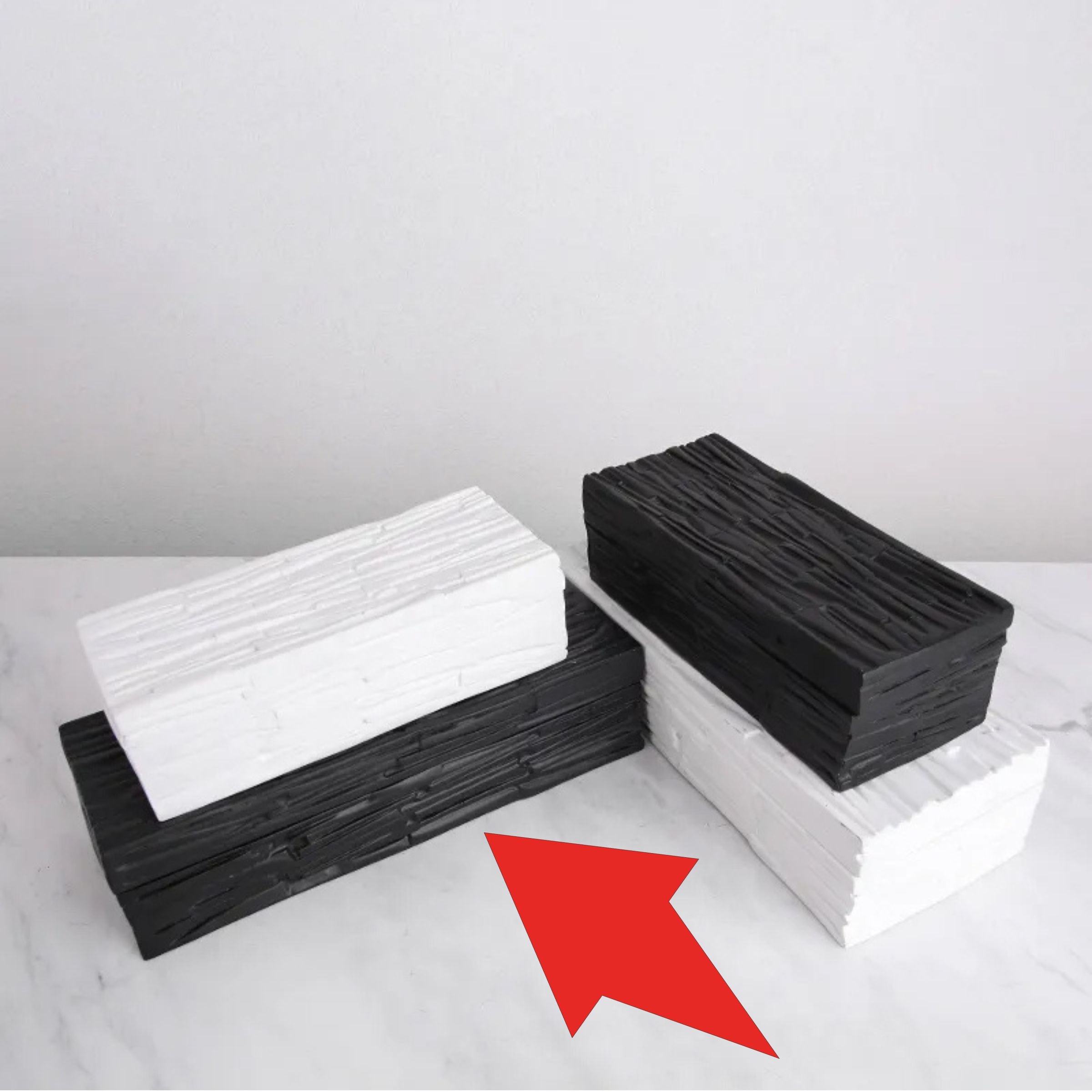 Black Resin Decorative Box-A Fc-Sz2023A -  Decorative Boxes - ebarza Furniture UAE | Shop Modern Furniture in Abu Dhabi & Dubai - مفروشات ايبازرا في الامارات | تسوق اثاث عصري وديكورات مميزة في دبي وابوظبي