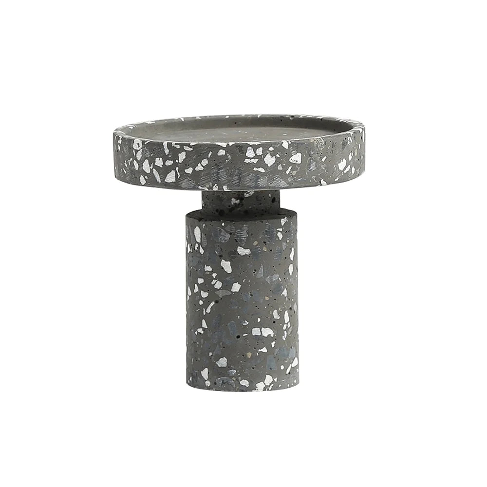 Black Terrazzo Candleholder FB-T2218B -  Candle Holders - ebarza Furniture UAE | Shop Modern Furniture in Abu Dhabi & Dubai - مفروشات ايبازرا في الامارات | تسوق اثاث عصري وديكورات مميزة في دبي وابوظبي
