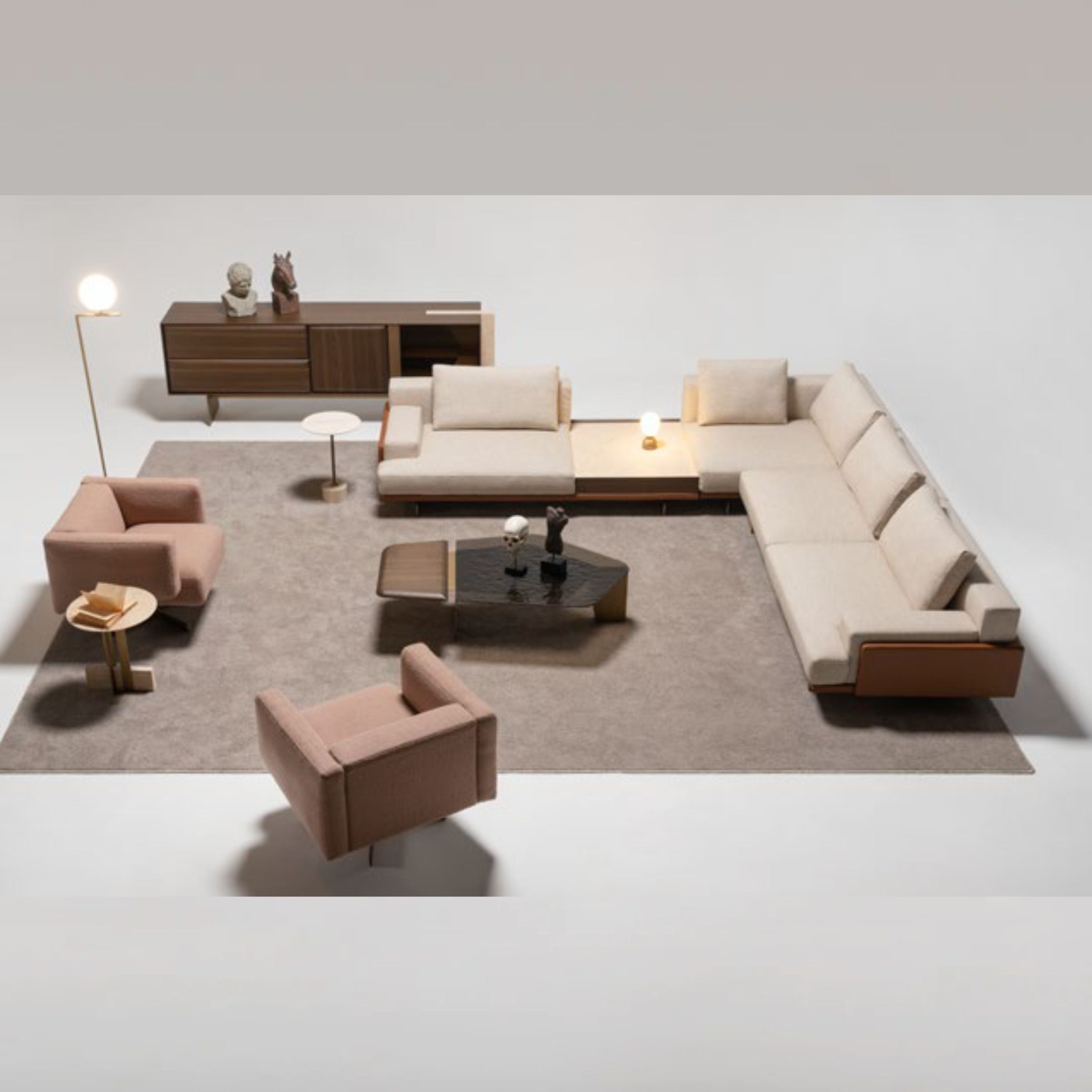 Modern Era Center Table by HOMAGE KOLTUK, featuring a sleek coffee table design with a smooth surface and stylish finish.