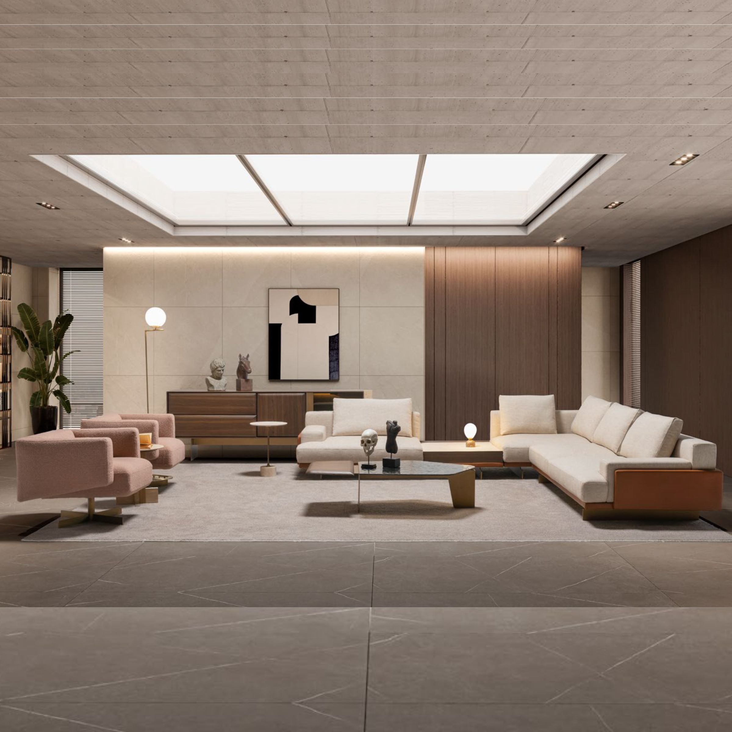 HOMAGE KOLTUK Era Center Table Era-001 coffee table with modern design and wooden finish, displayed in a stylish living room setting.