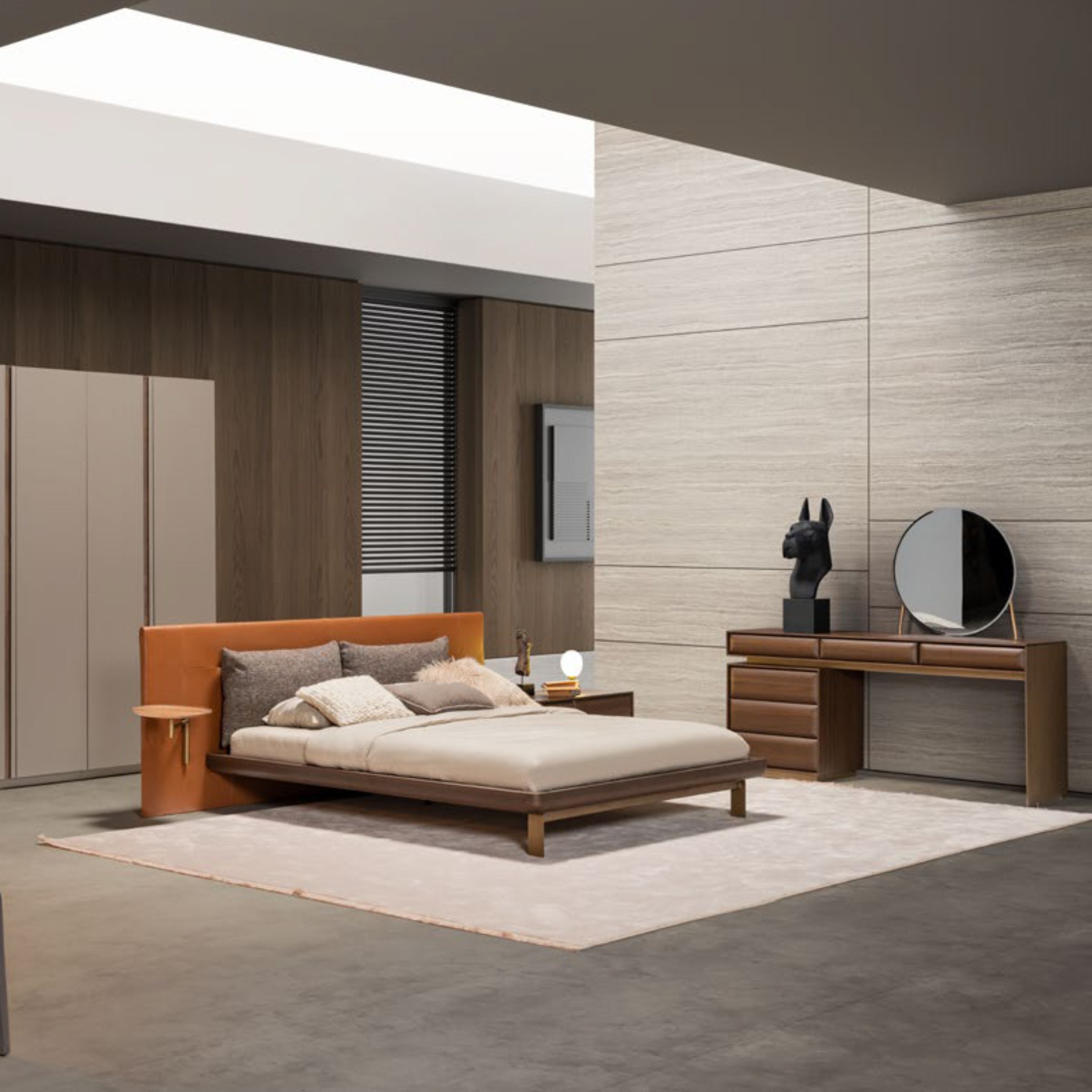 HOMAGE KOLTUK Era King Size Bedstead with sleek wooden frame and modern design, shown in a well-lit bedroom setting.