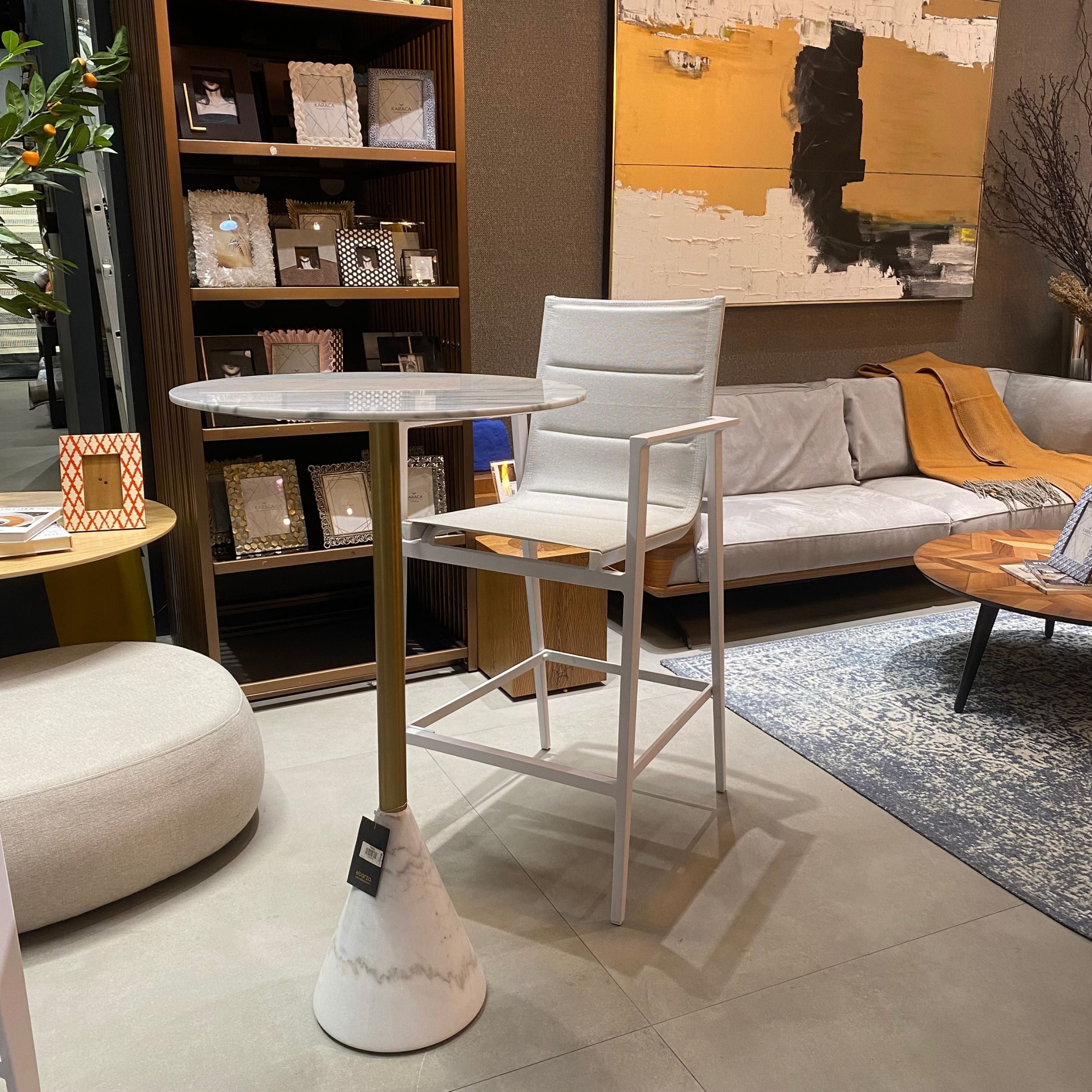 Display Item - Tango Aluminum Outdoor Bar Chair Aether-Bar-W-Chair Nakheel -  Bar Stools - ebarza Furniture UAE | Shop Modern Furniture in Abu Dhabi & Dubai - مفروشات ايبازرا في الامارات | تسوق اثاث عصري وديكورات مميزة في دبي وابوظبي